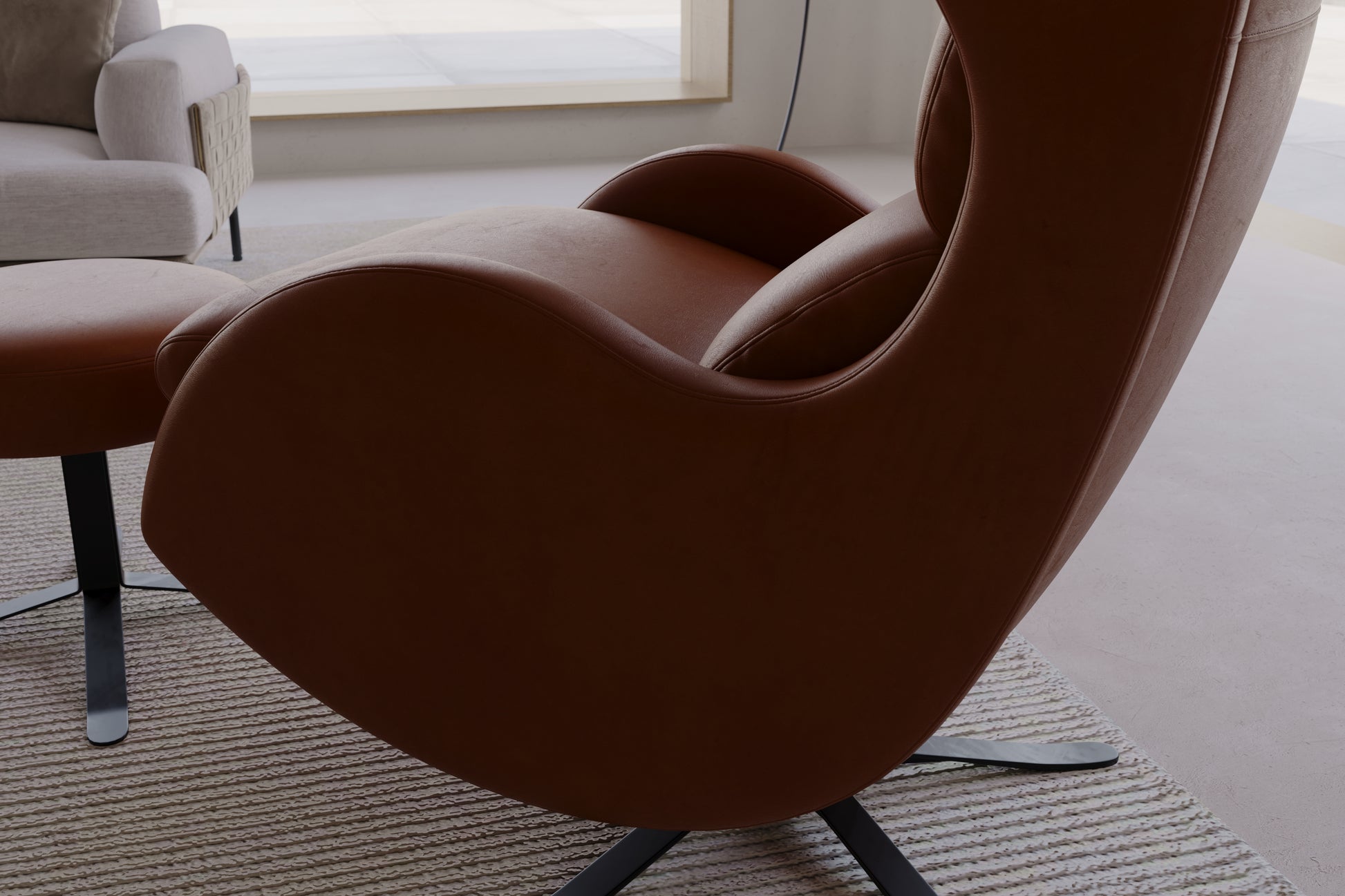 Emmett Nordic Hygge™ Leather Accent Chair & Ottoman