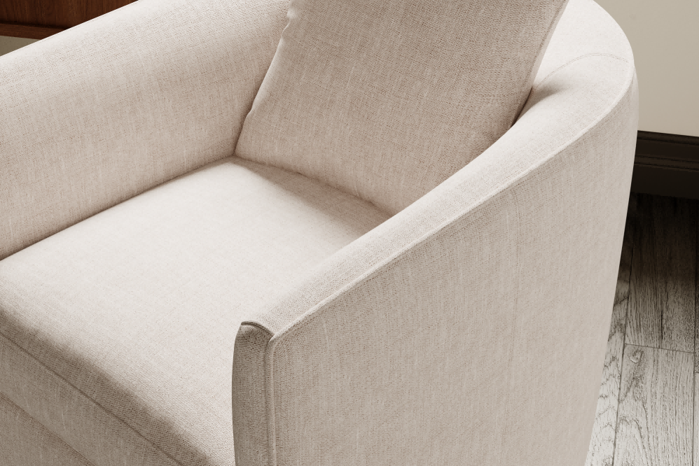 Accola Fabric Swivel Chair Beige 03