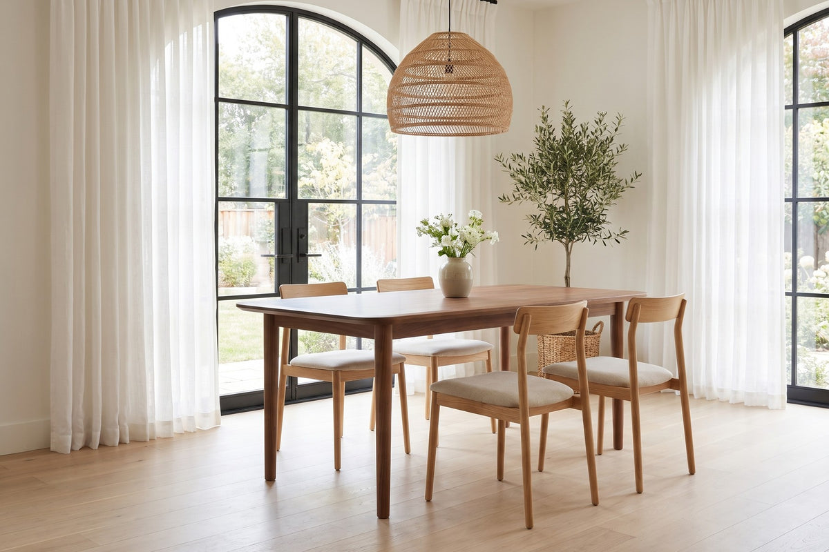 Beaune Walnut Dining Table in a room