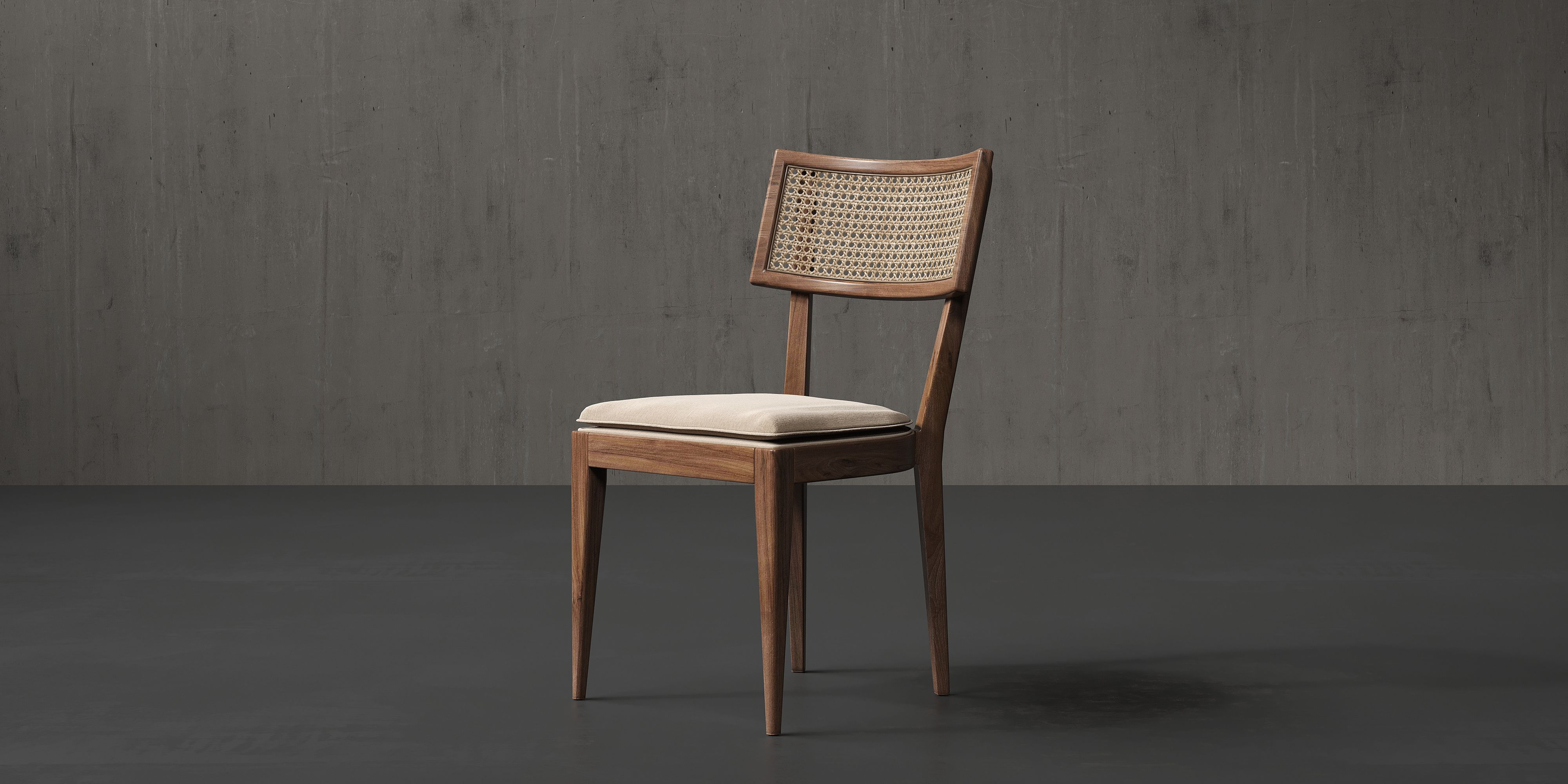 Blanchet Woven Cane Dining Chair, Set of 2