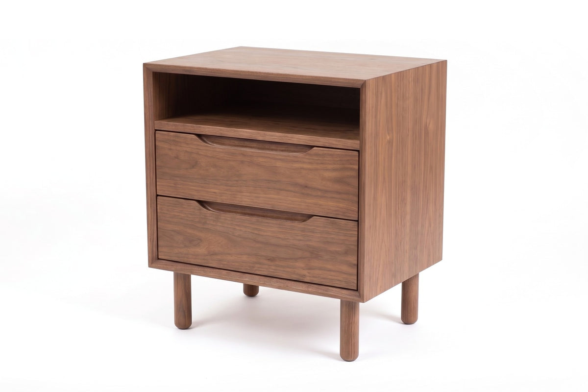 Bonnieux Walnut Nightstand on white
