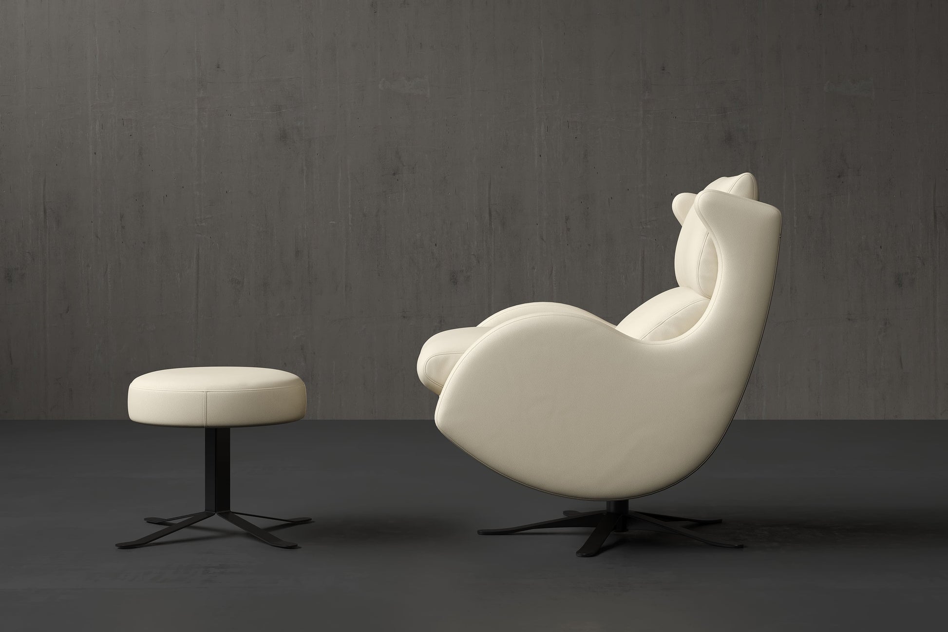 Emmett Nordic Hygge™ Leather Accent Chair & Ottoman