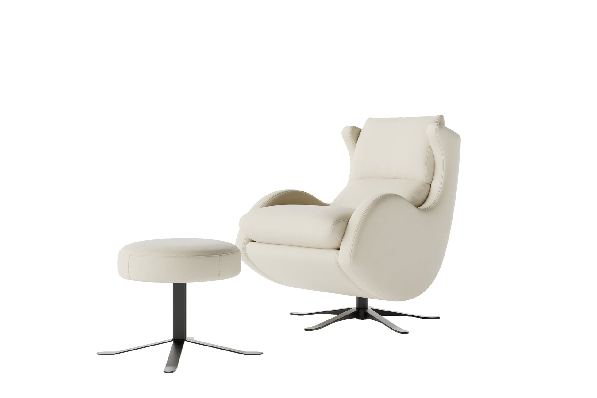 Emmett Nordic Hygge™ Leather Accent Chair & Ottoman