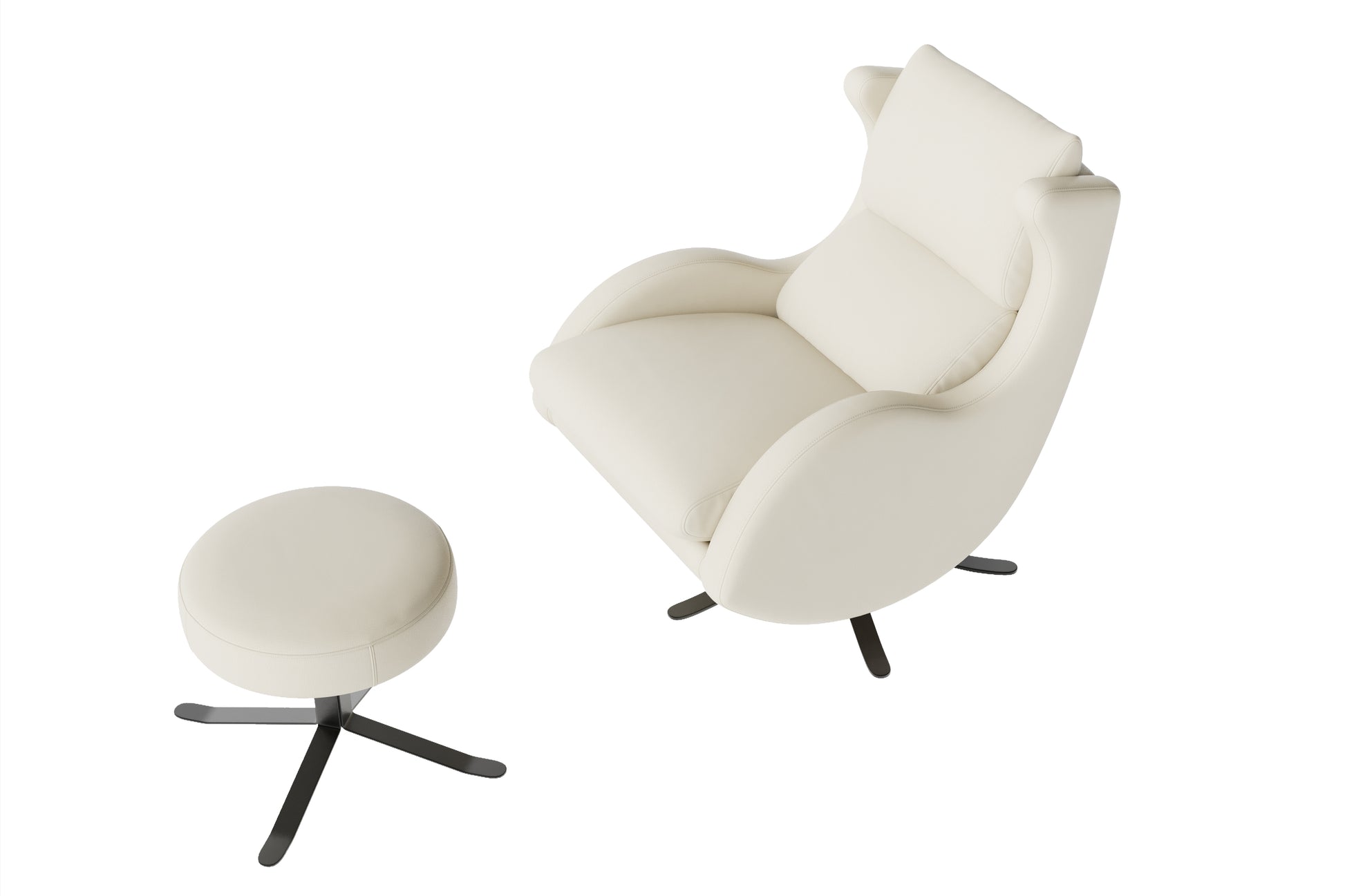 Emmett Nordic Hygge™ Leather Accent Chair & Ottoman