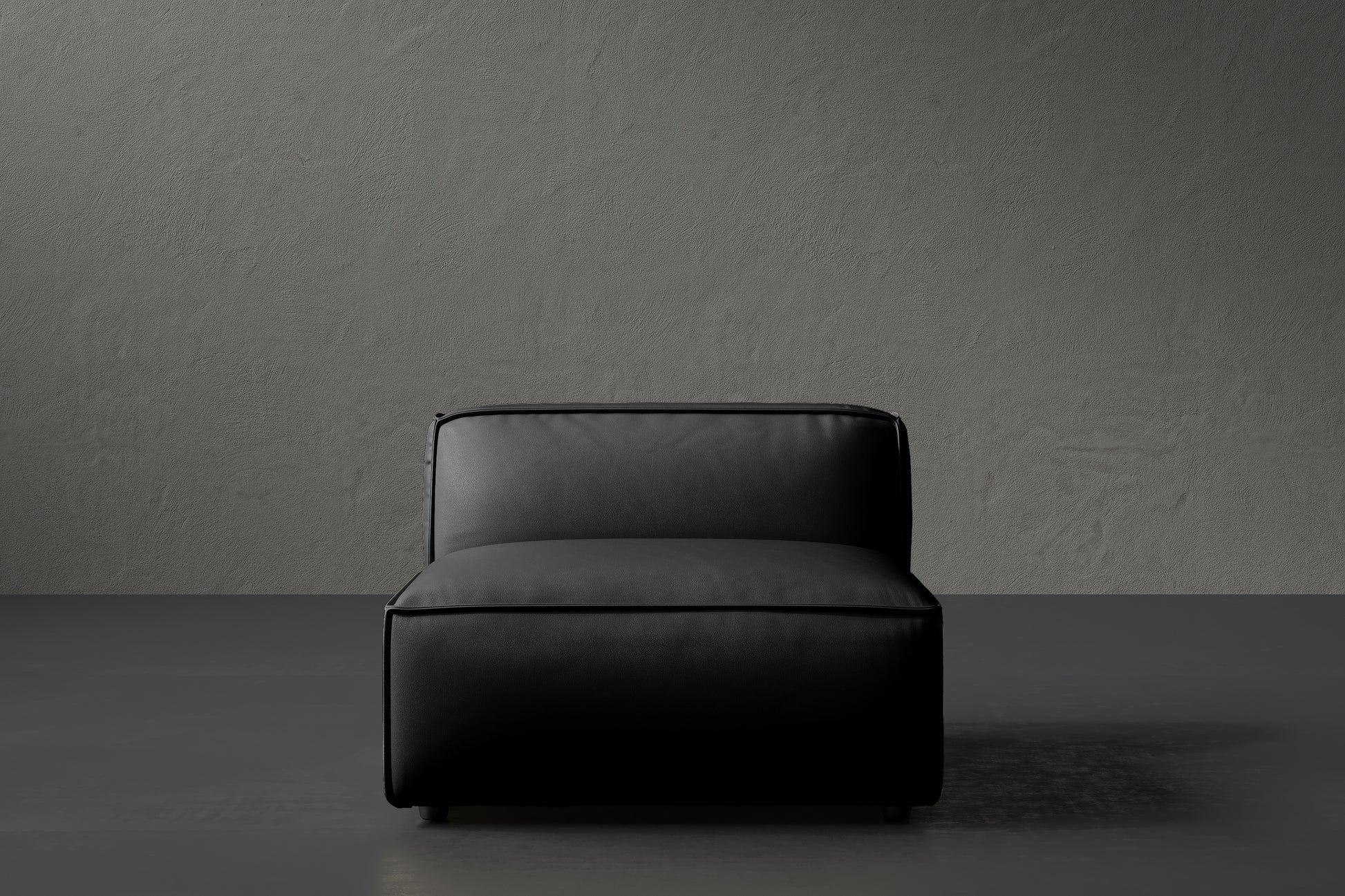 Allodi Full-aniline Leather Armless Sofa Module with Feather-Filled