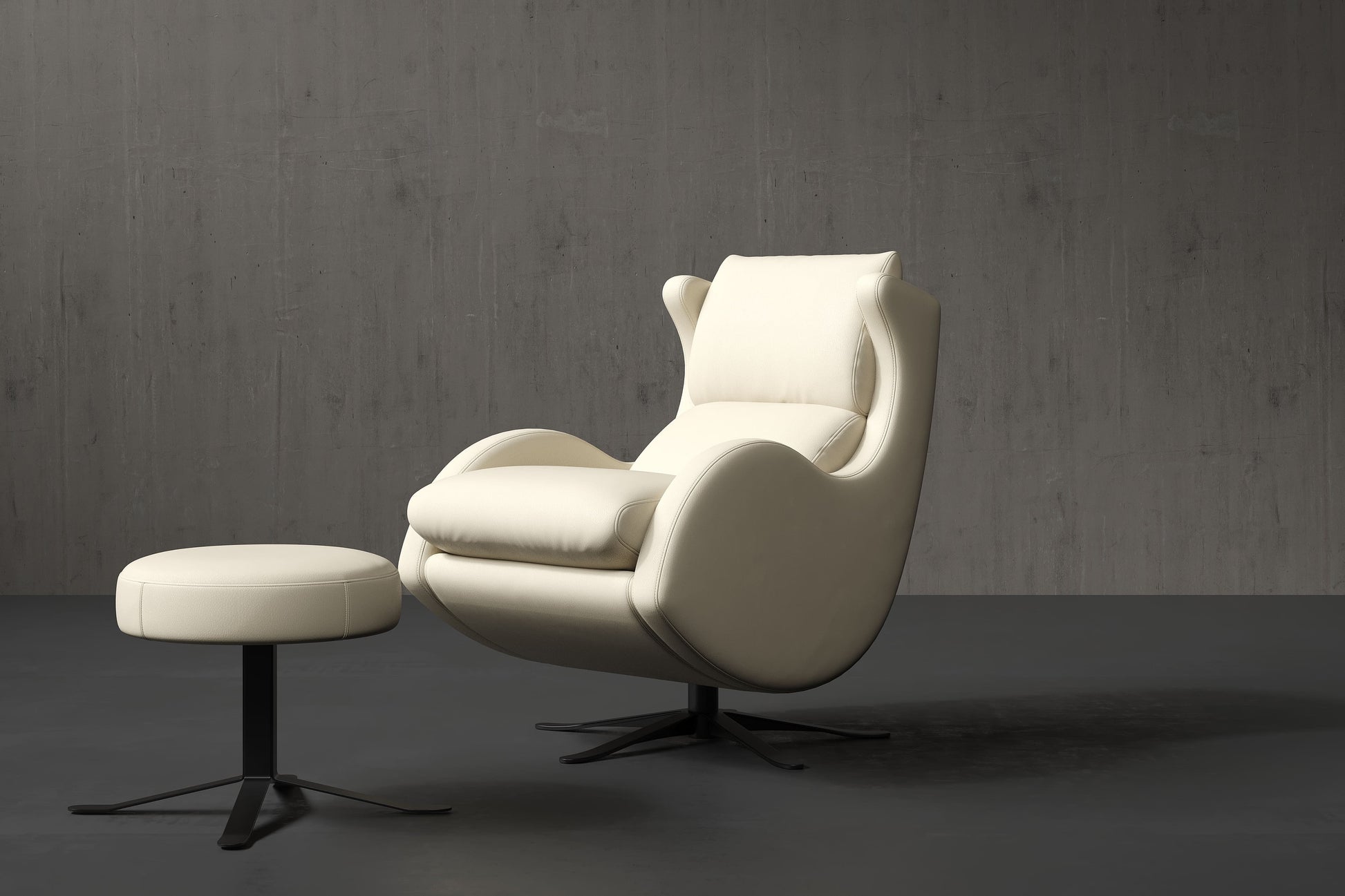 Emmett Nordic Hygge™ Leather Accent Chair & Ottoman