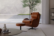 Emmett Nordic Hygge™ Leather Accent Chair & Ottoman