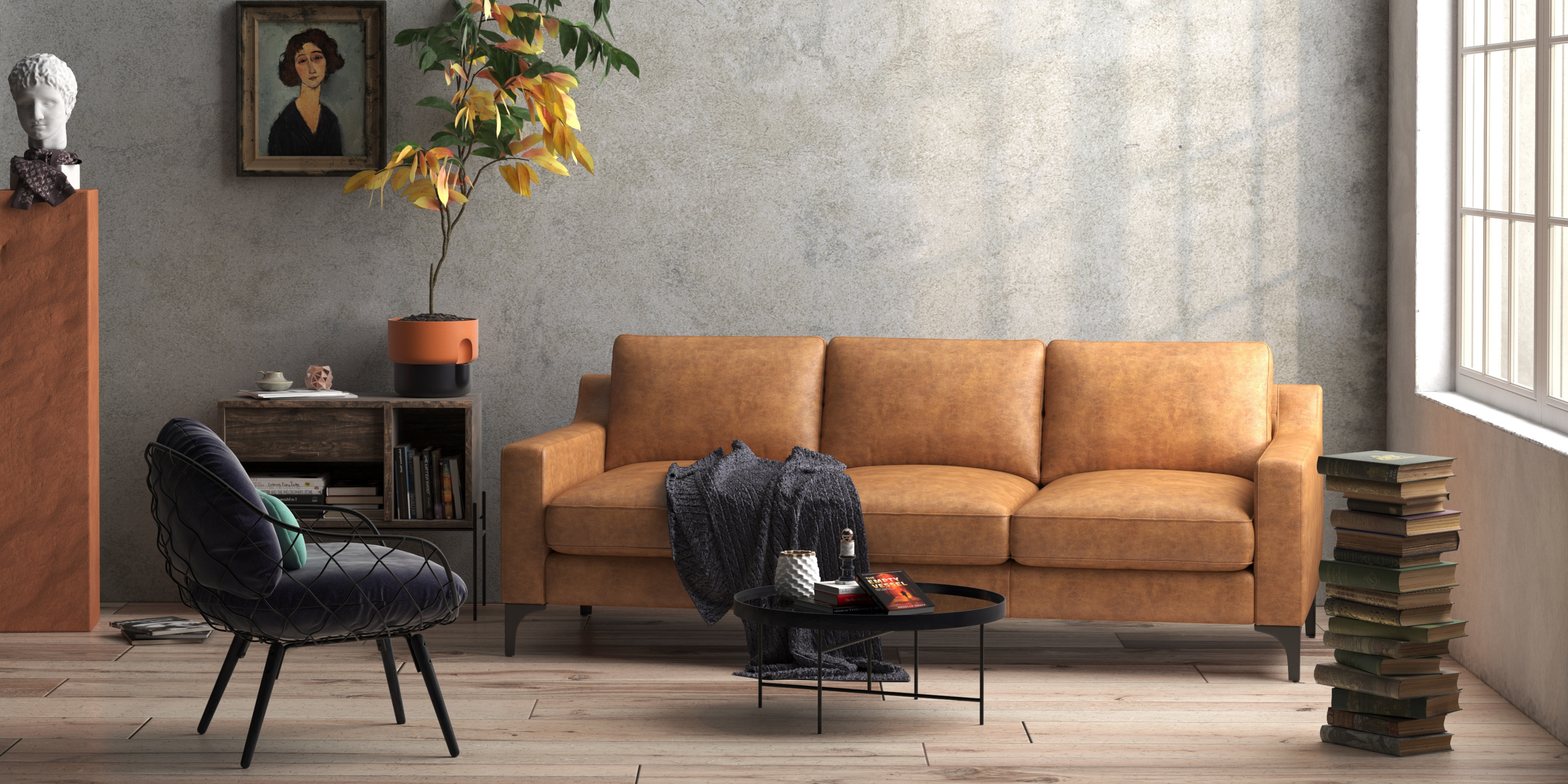 Lori Leather Sofa