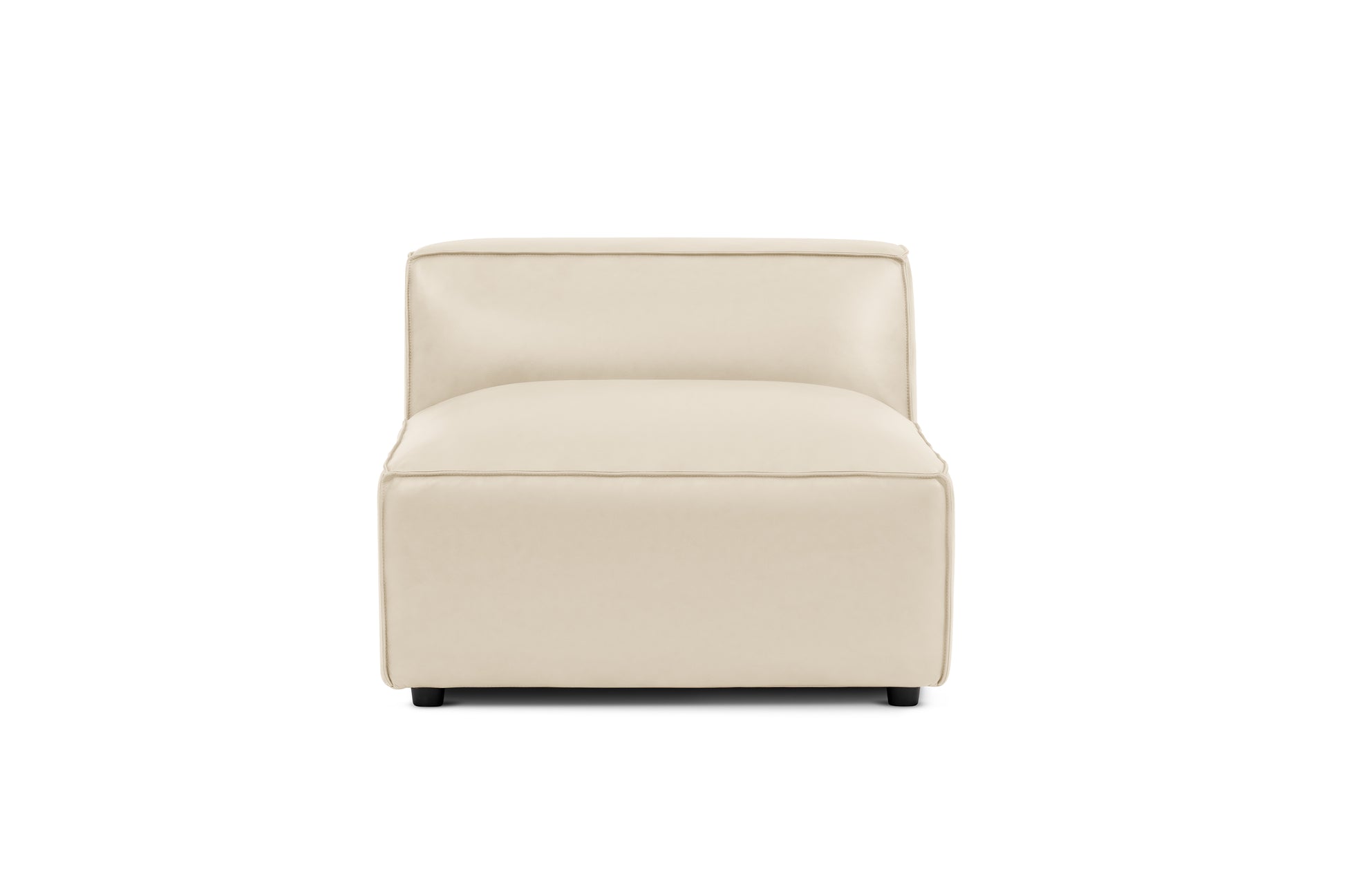 Allodi Full-aniline Leather Armless Sofa Module with Feather-Filled