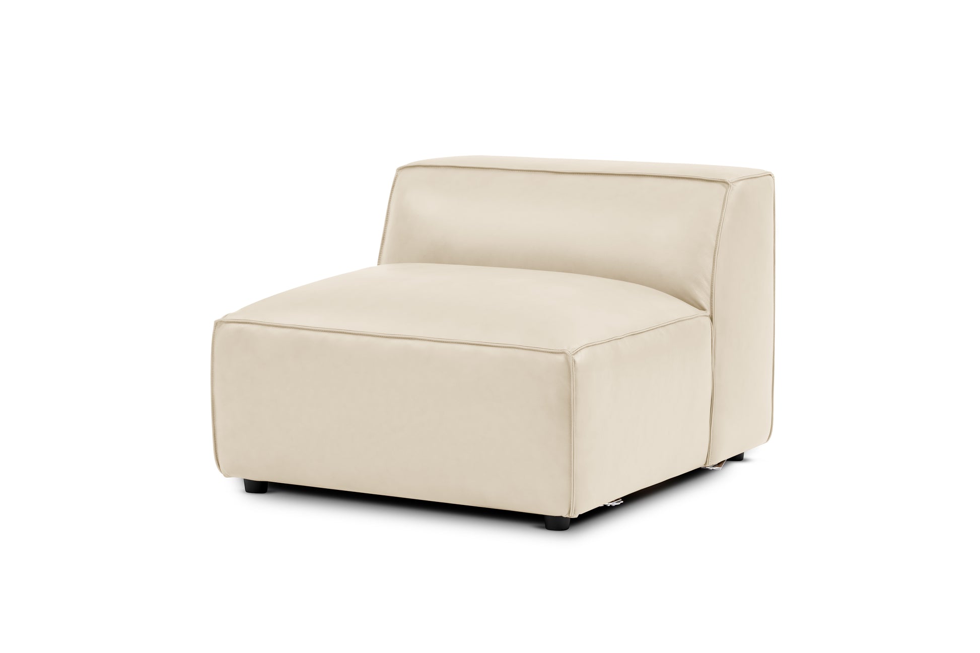 Allodi Full-aniline Leather Armless Sofa Module with Feather-Filled