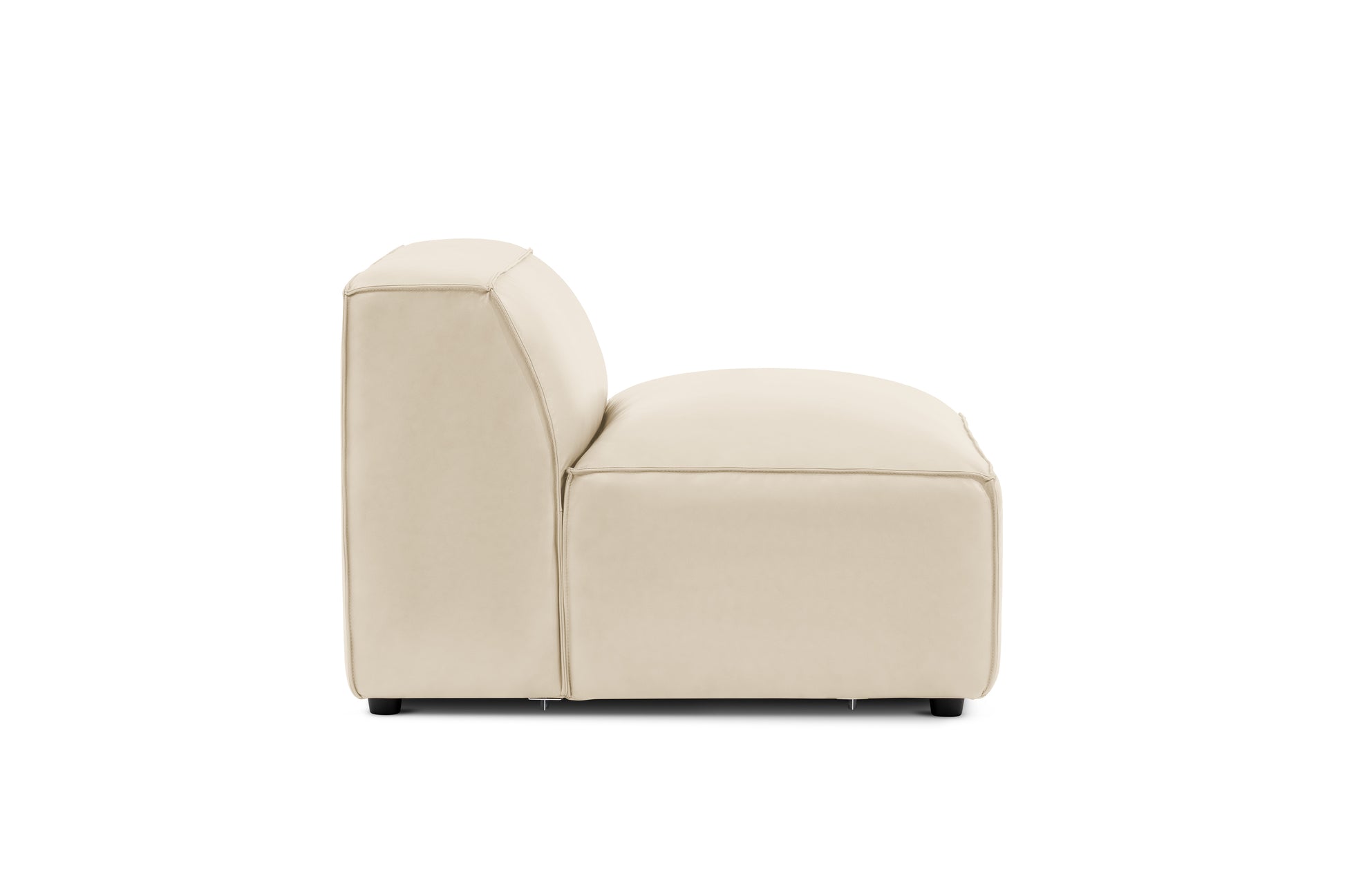 Allodi Full-aniline Leather Armless Sofa Module with Feather-Filled