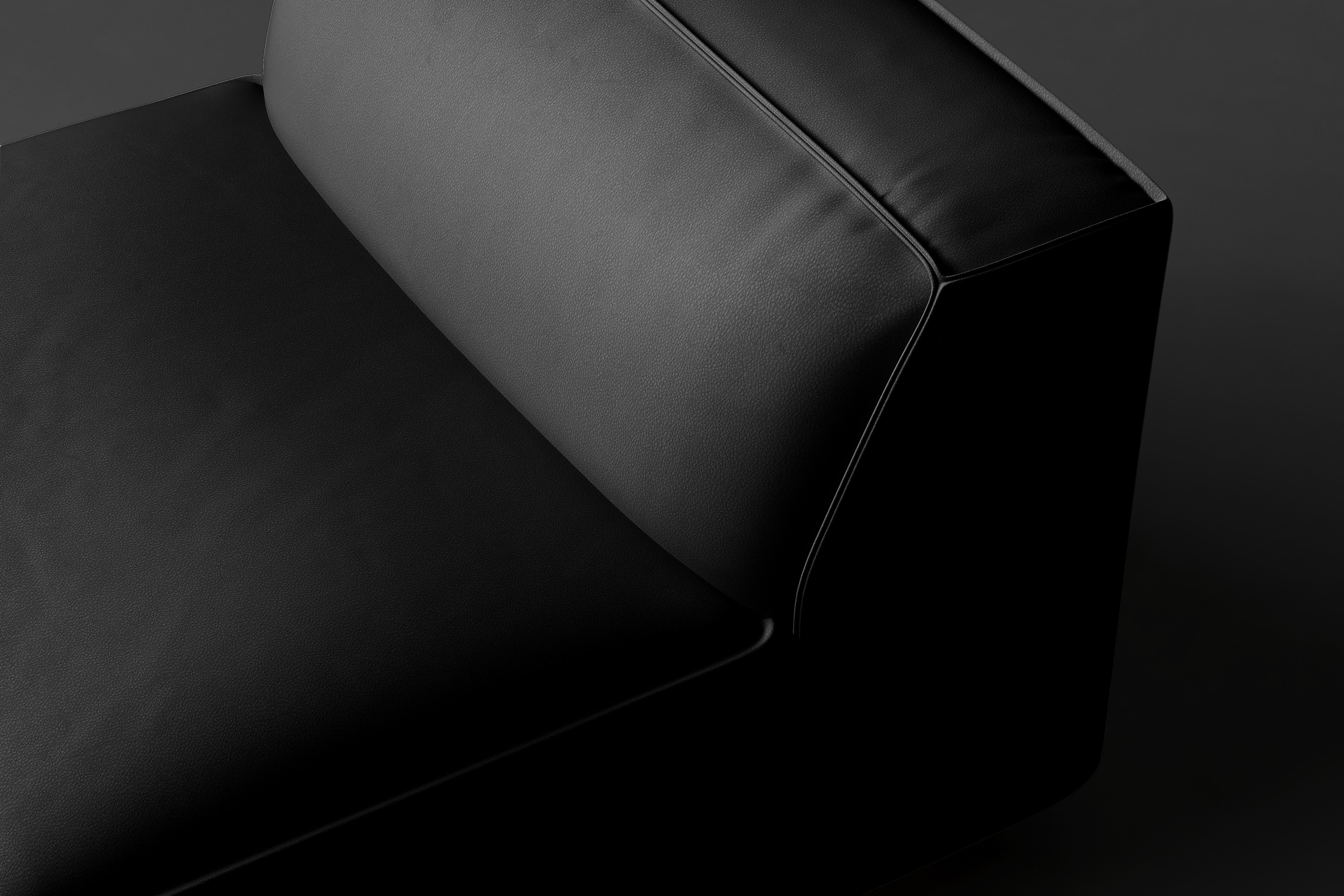 Allodi Full-aniline Leather Armless Sofa Module with Feather-Filled