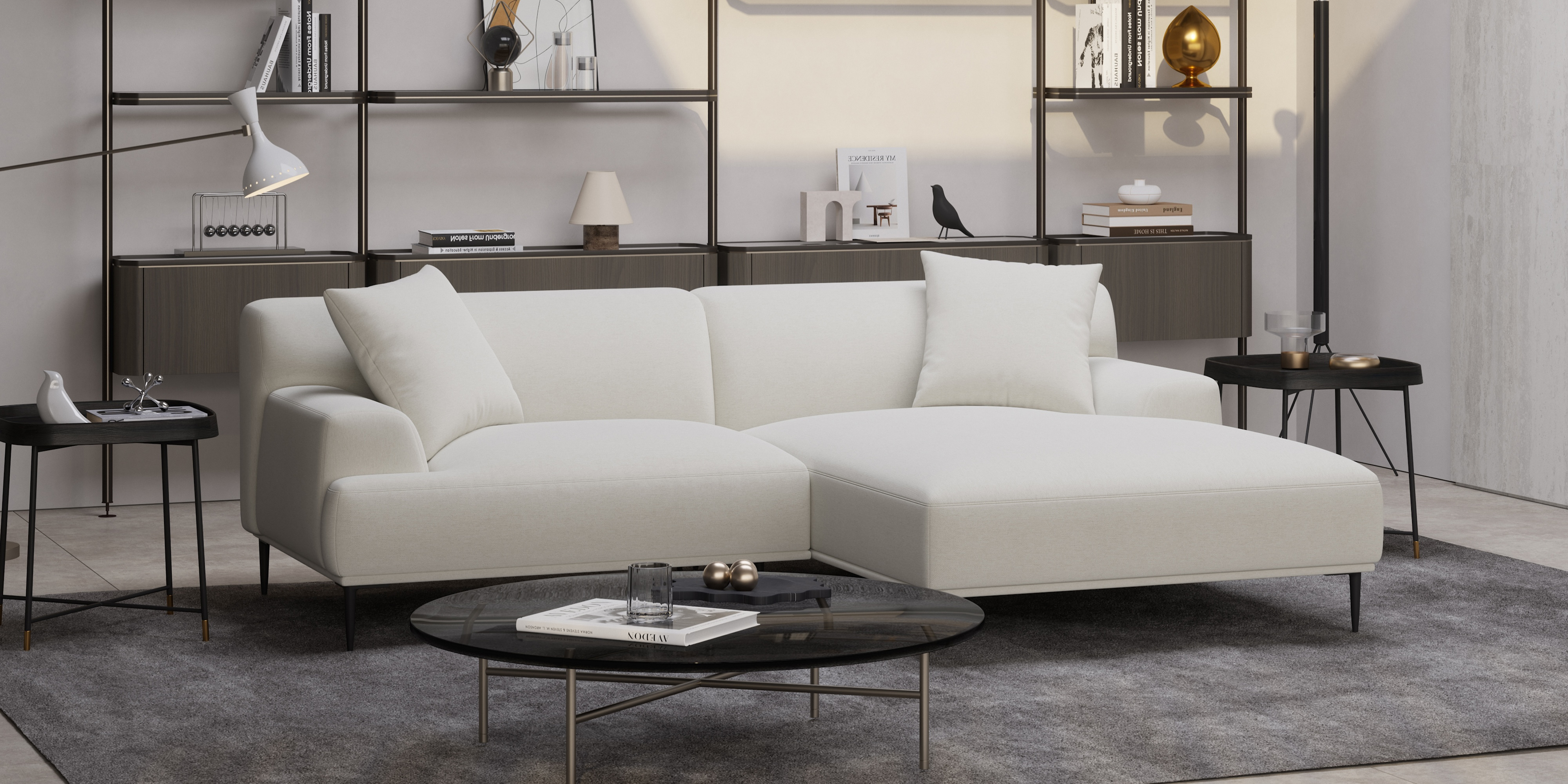 Rodin 94.5" Fabric Sectional Sofa