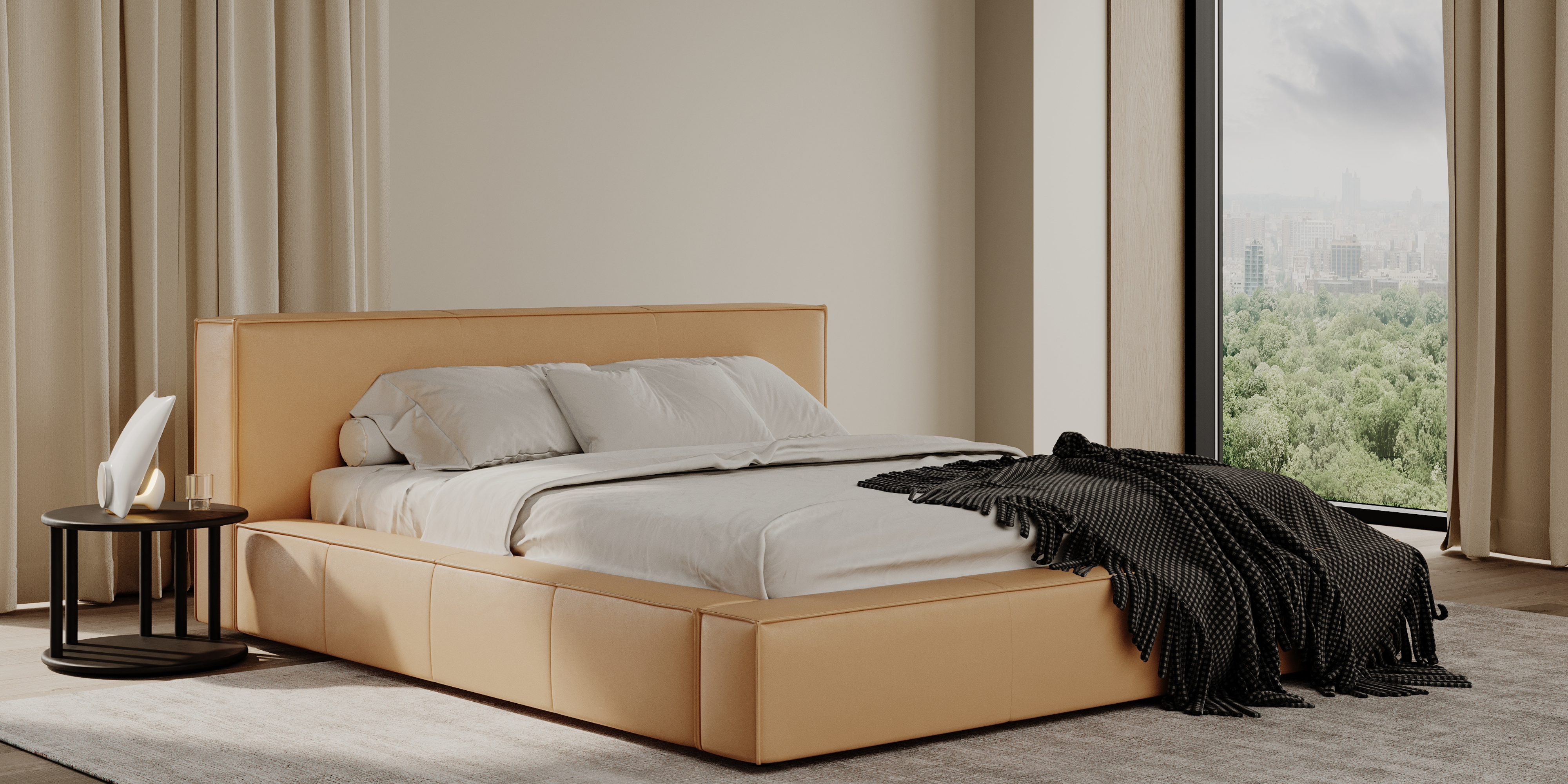 Sion Leather Bed Frame
