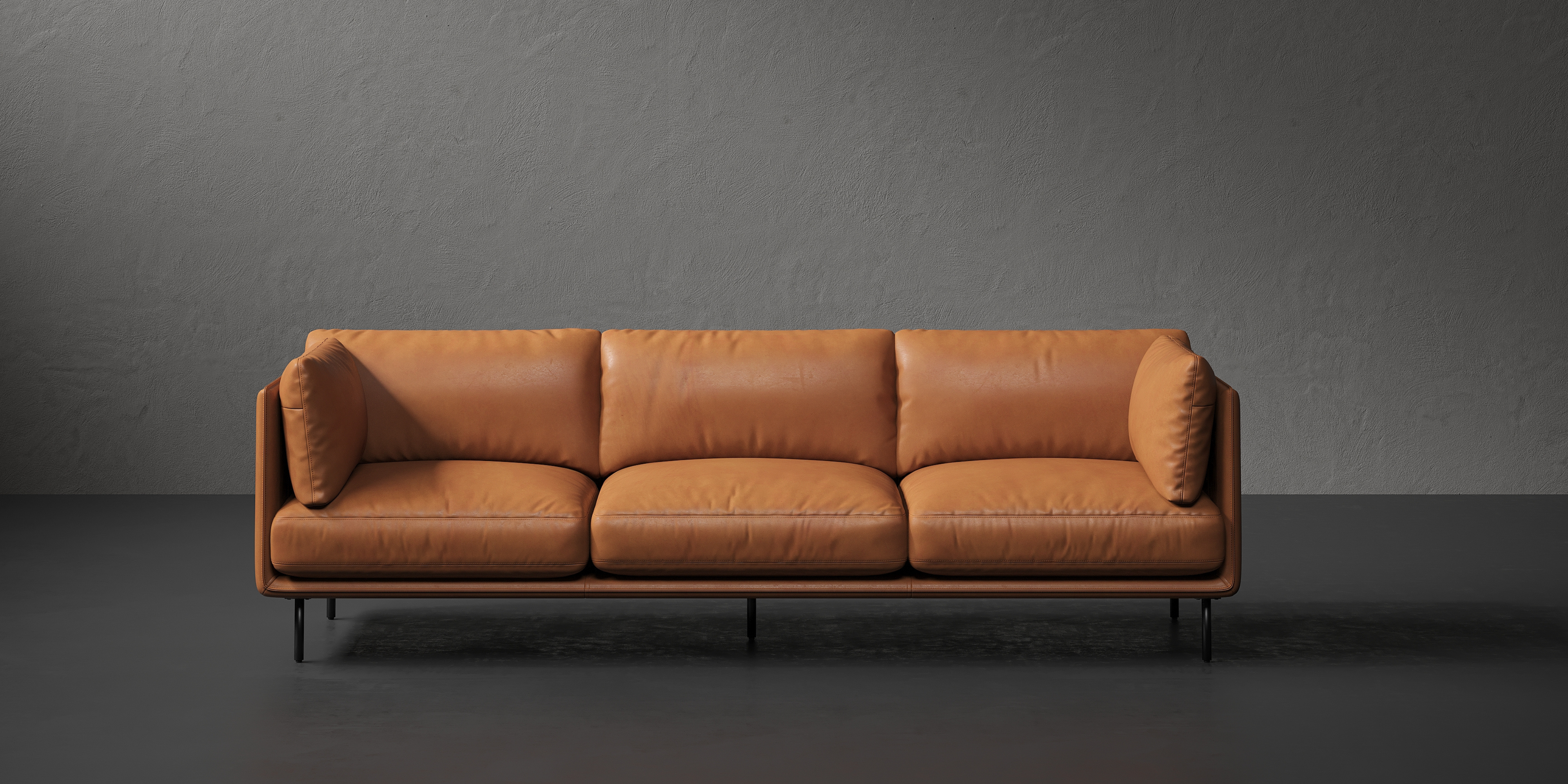 Tristan Nordic Hygge™ Leather Wide Sofa