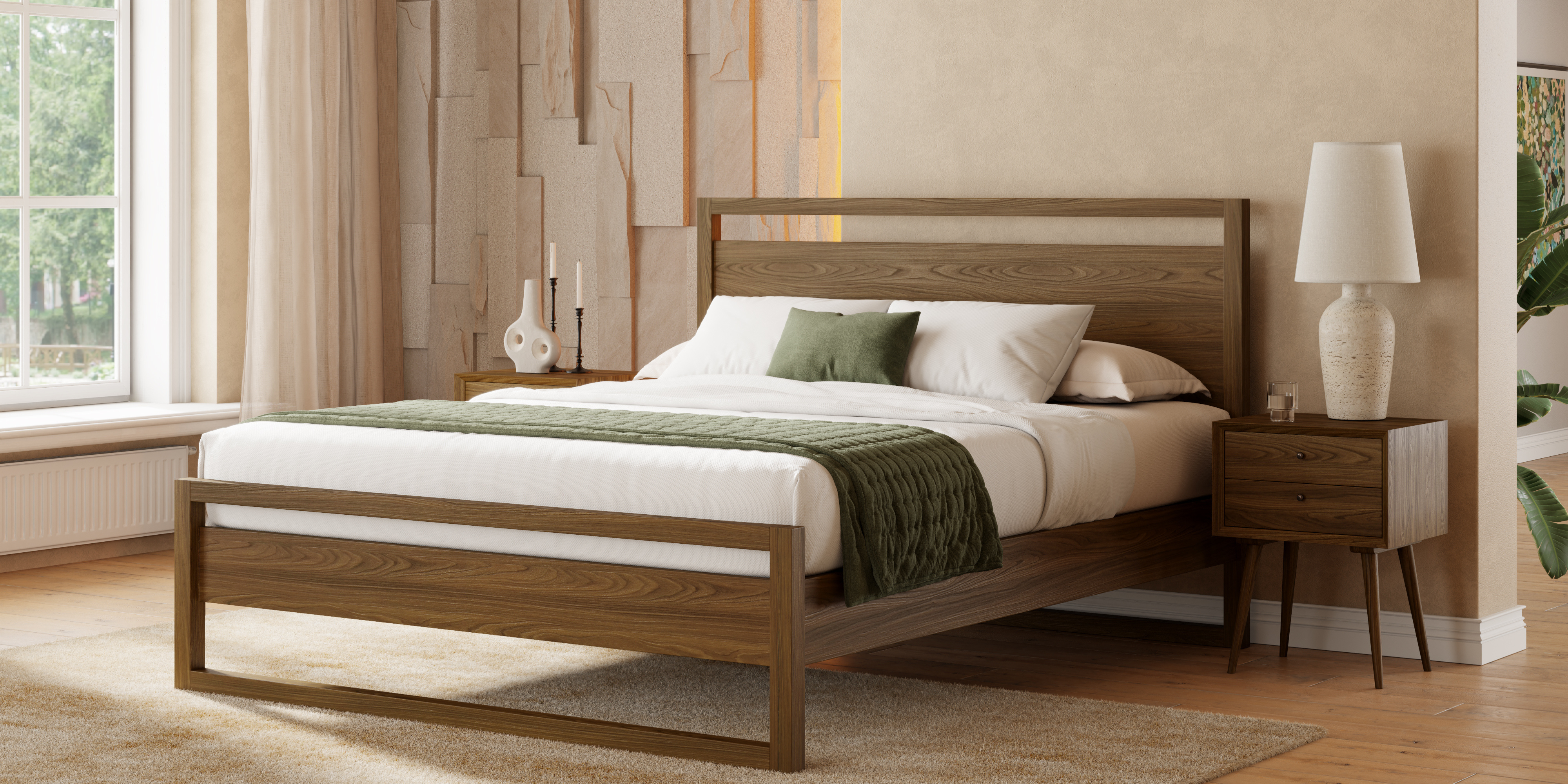 Waldenburg Solid Wood Bed Frame