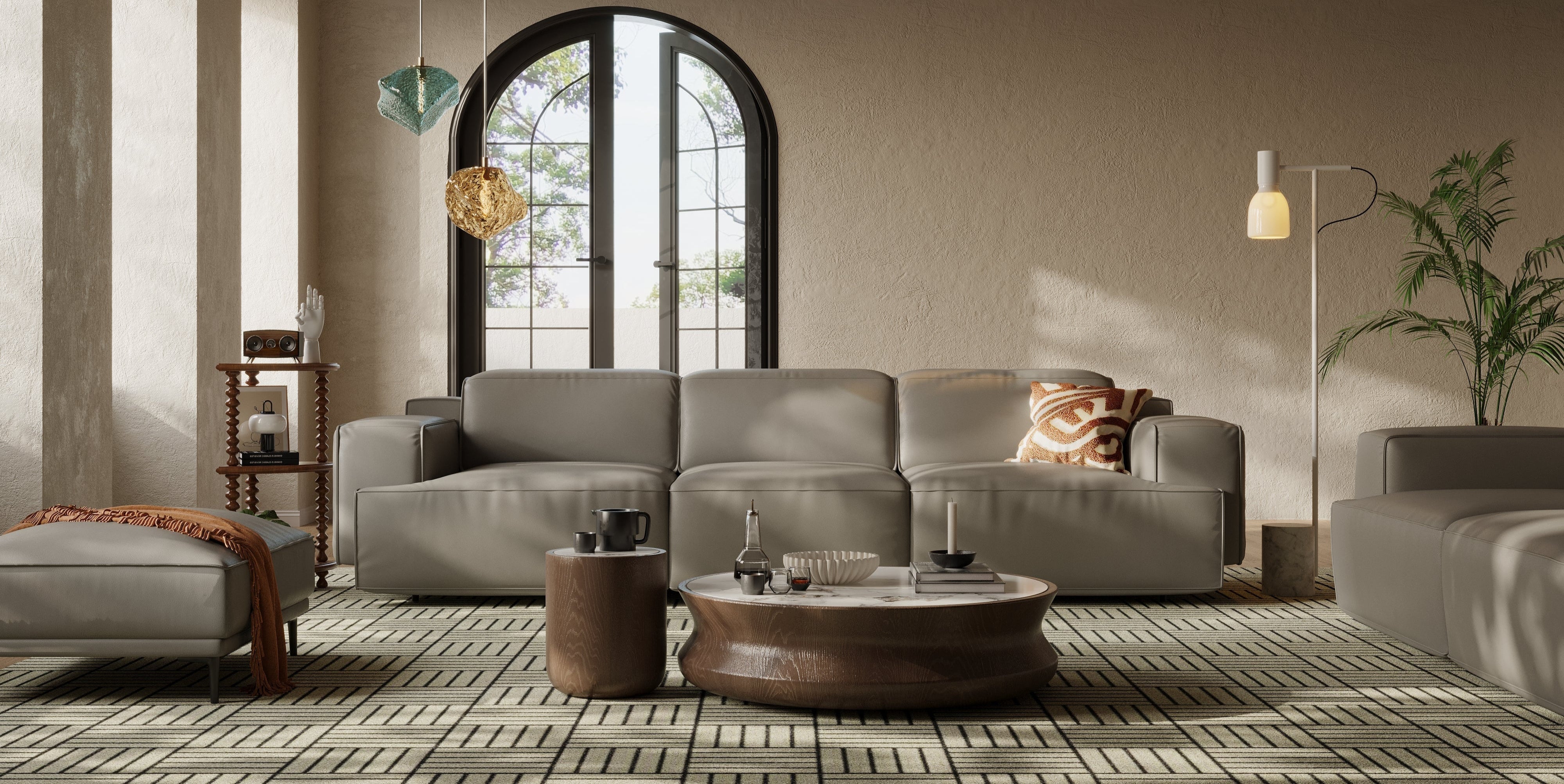 Bain Leather Power Reclining Sofa