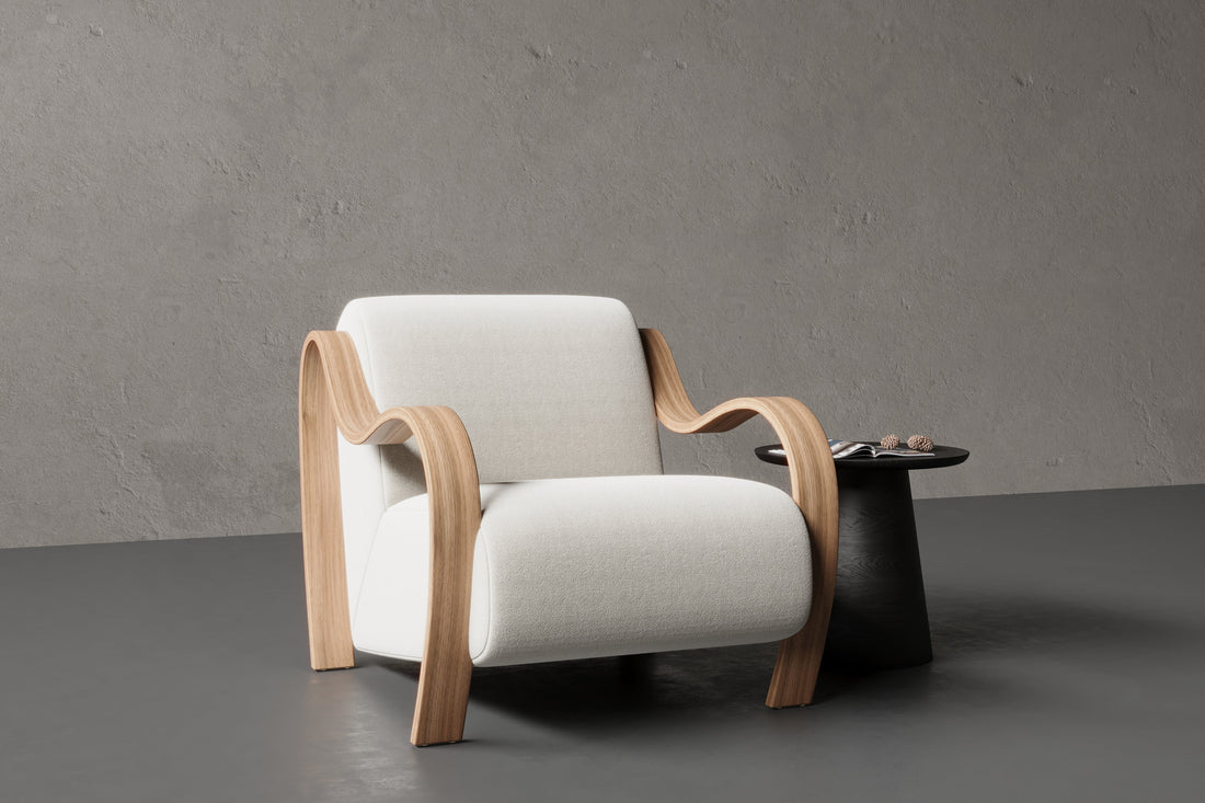 Elysian Boucle Accent Chair with cozy textured upholstery
