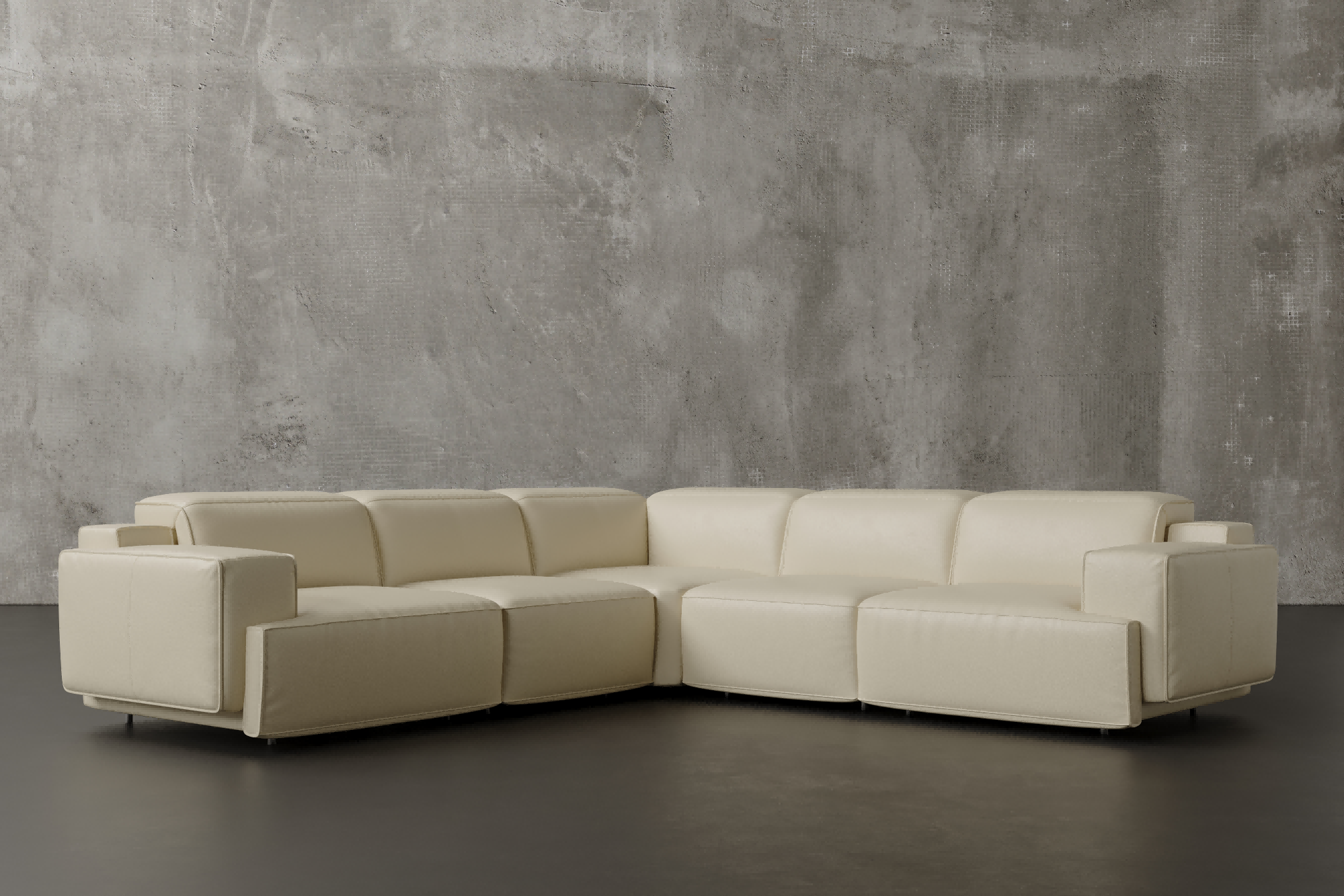 Bain 109" Leather L-Shape Corner Reclining Sofa