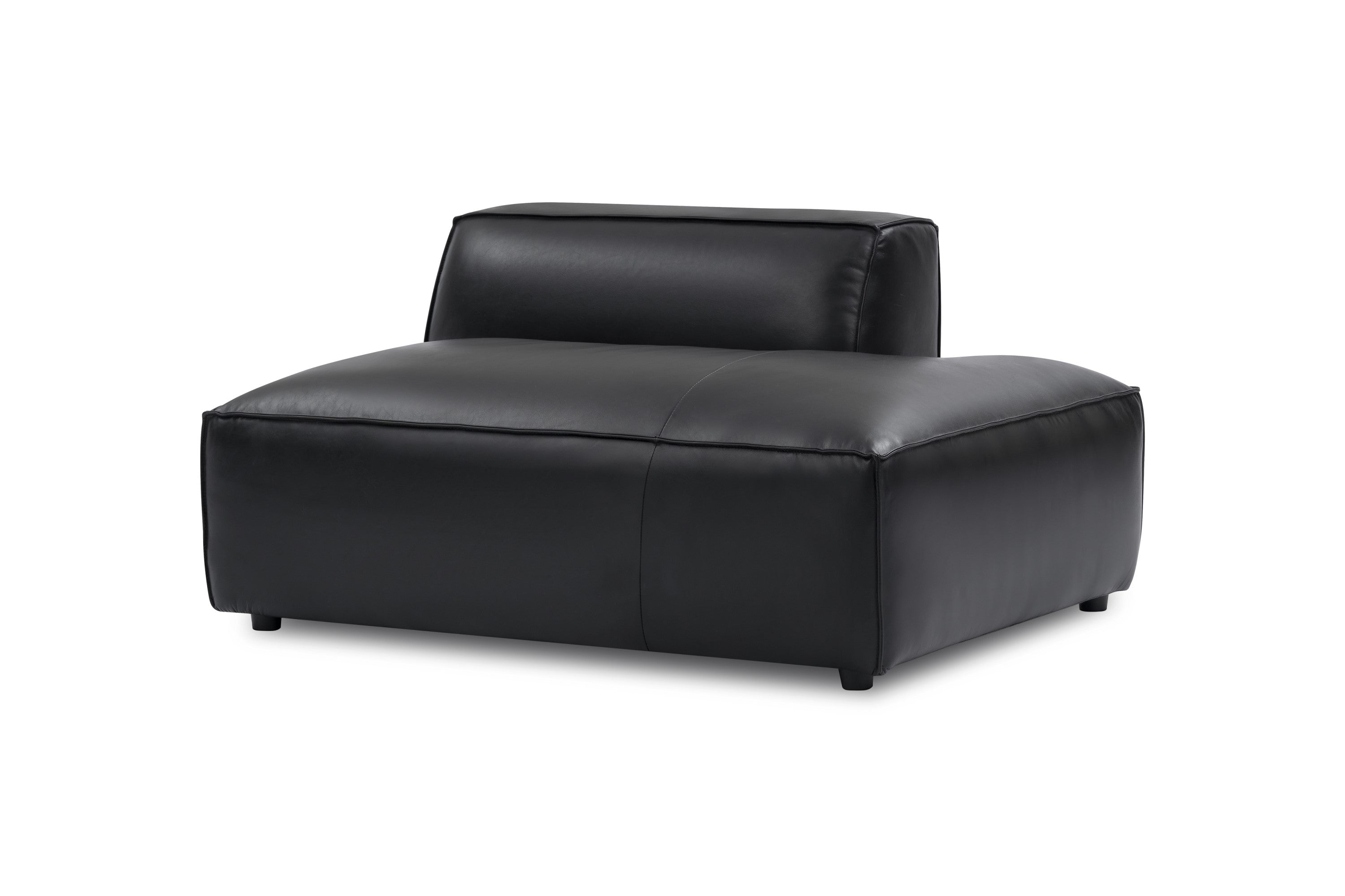 Allodi Full-aniline Leather Right Open-End Sofa Module with Feather-Filled
