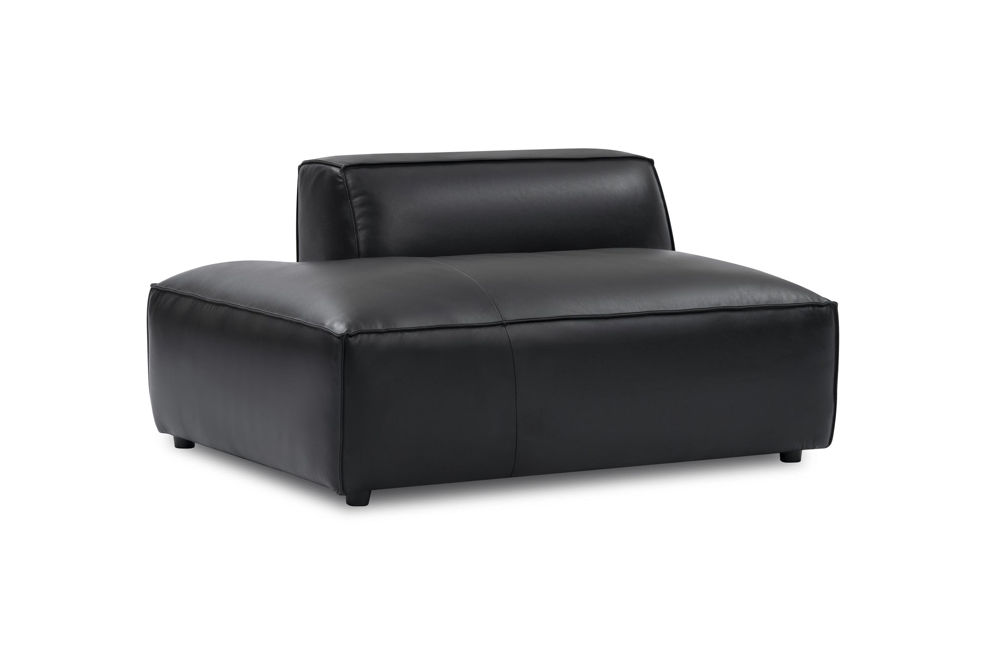 Allodi Full-aniline Leather Left Open-End Sofa Module with Feather-Filled