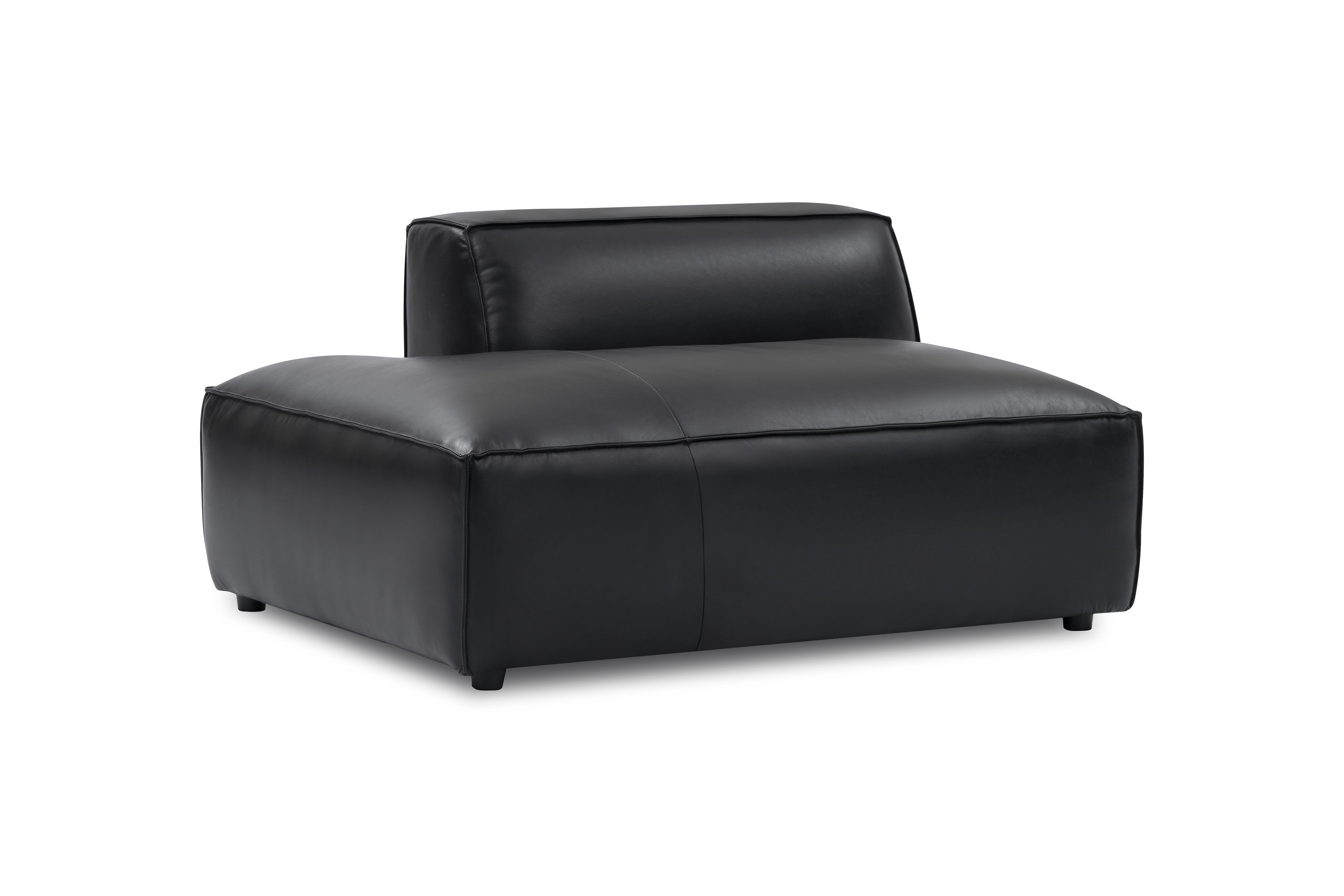 Allodi Full-aniline Leather Left Open-End Sofa Module with Feather-Filled