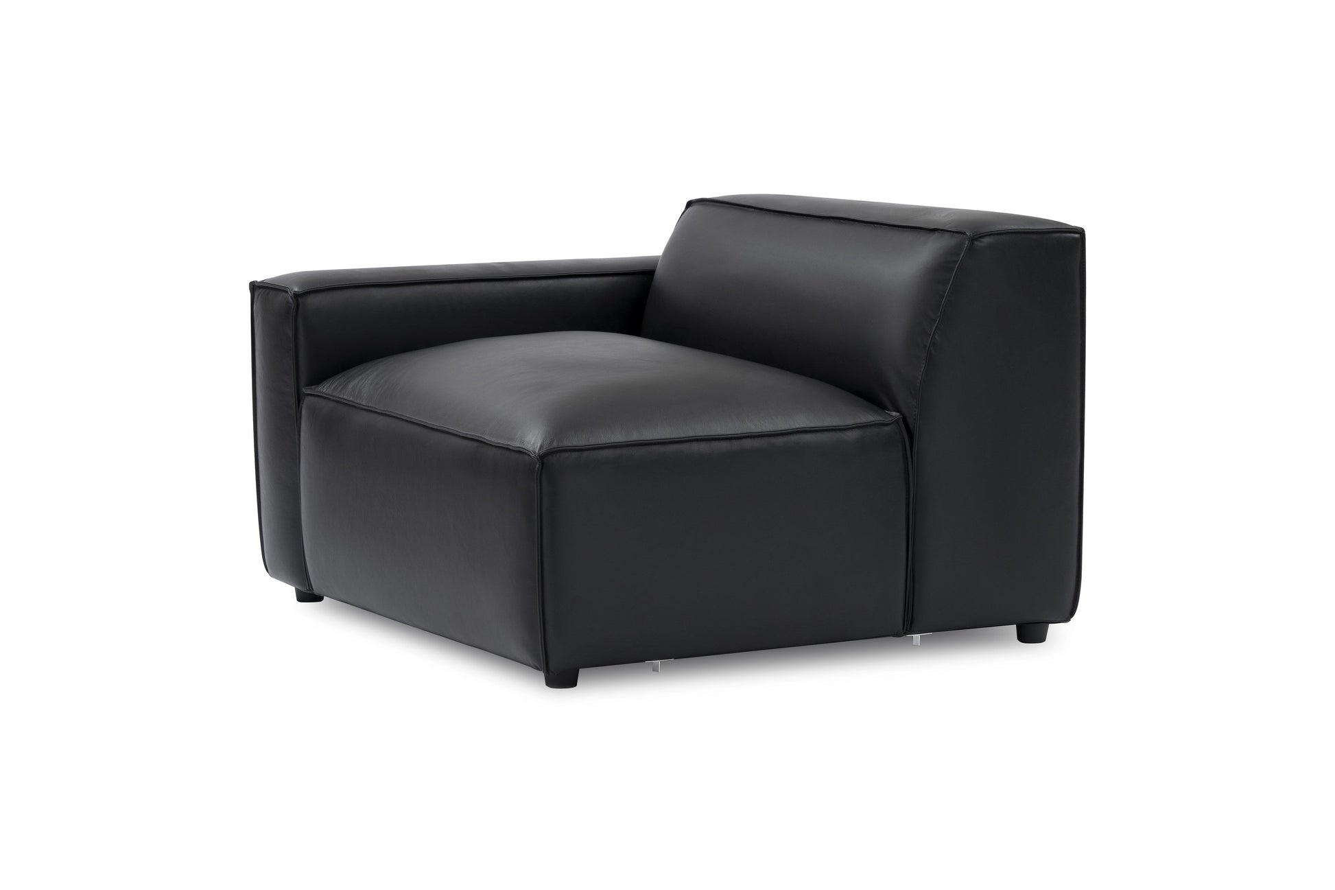 Allodi Full-aniline Leather Left Arm Sofa Module with Feather-Filled