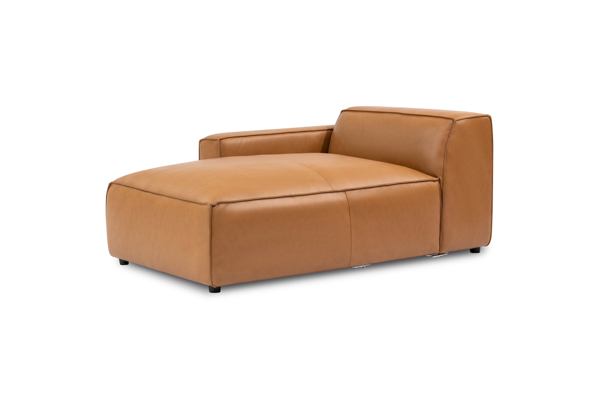 Allodi Full-aniline Leather Left Chaise Sofa Module with Feather-Filled