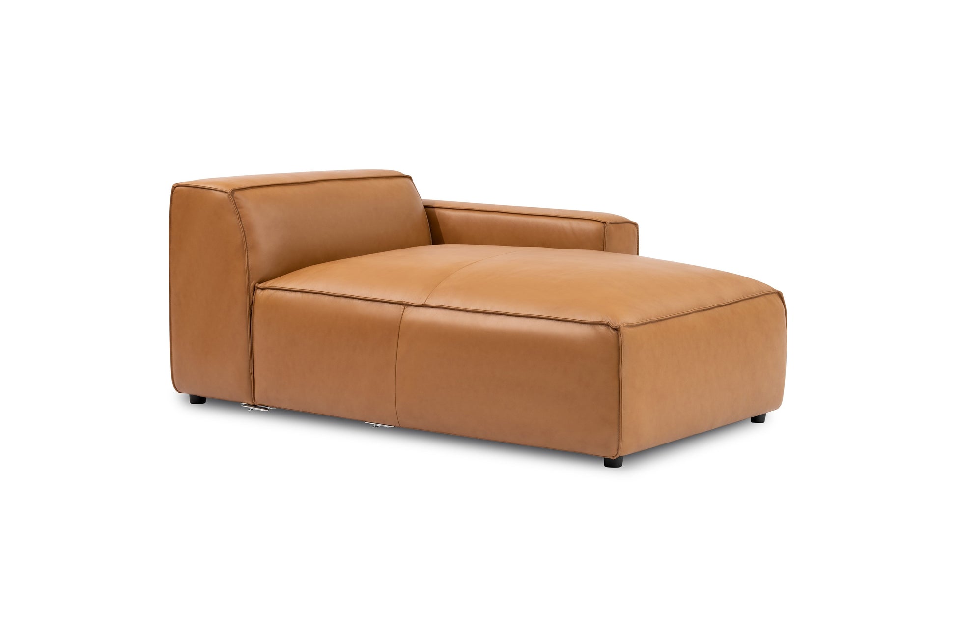 Allodi Full-aniline Leather Right Chaise Sofa Module with Feather-Filled