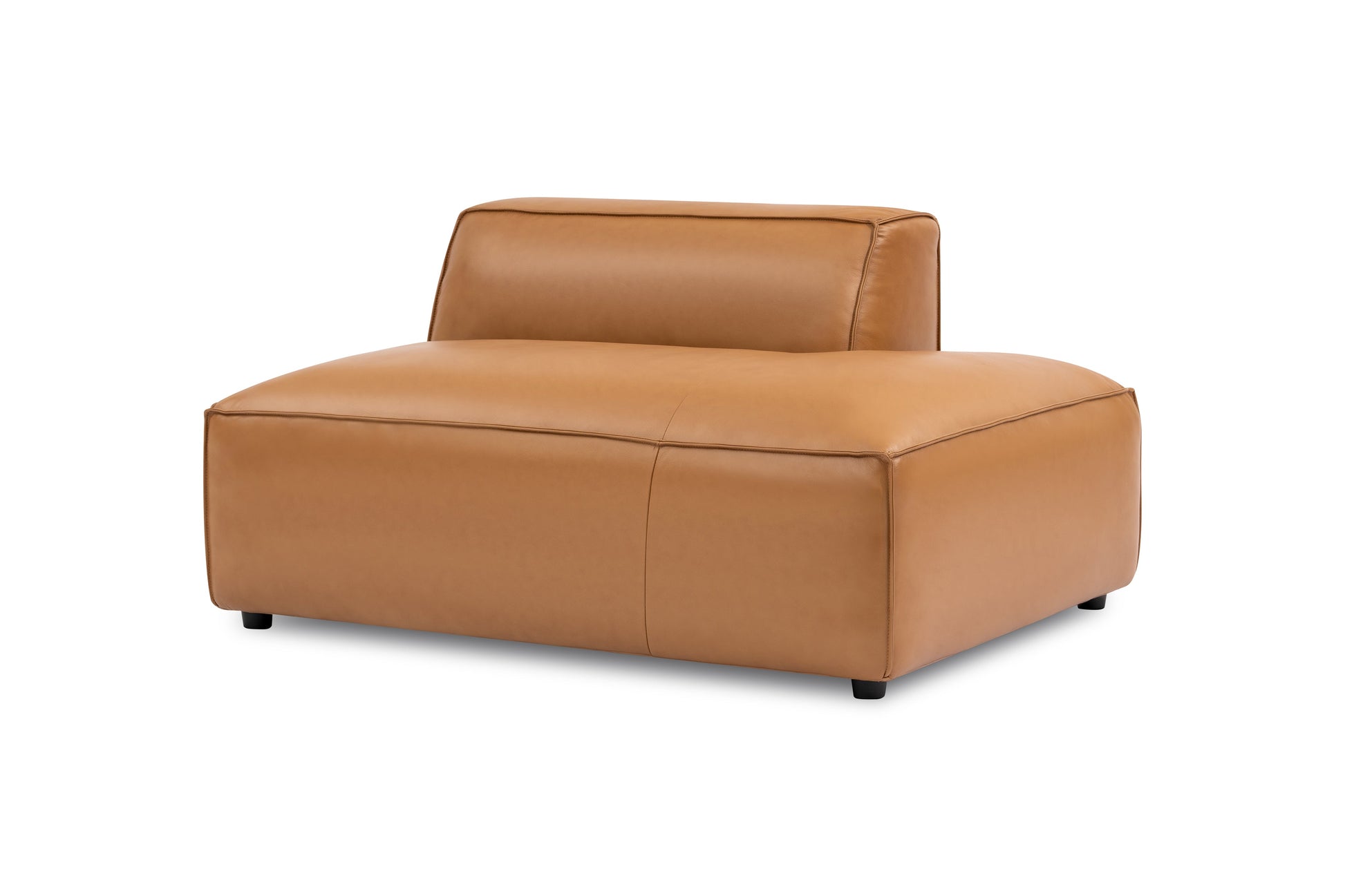 Allodi Full-aniline Leather Right Open-End Sofa Module with Feather-Filled