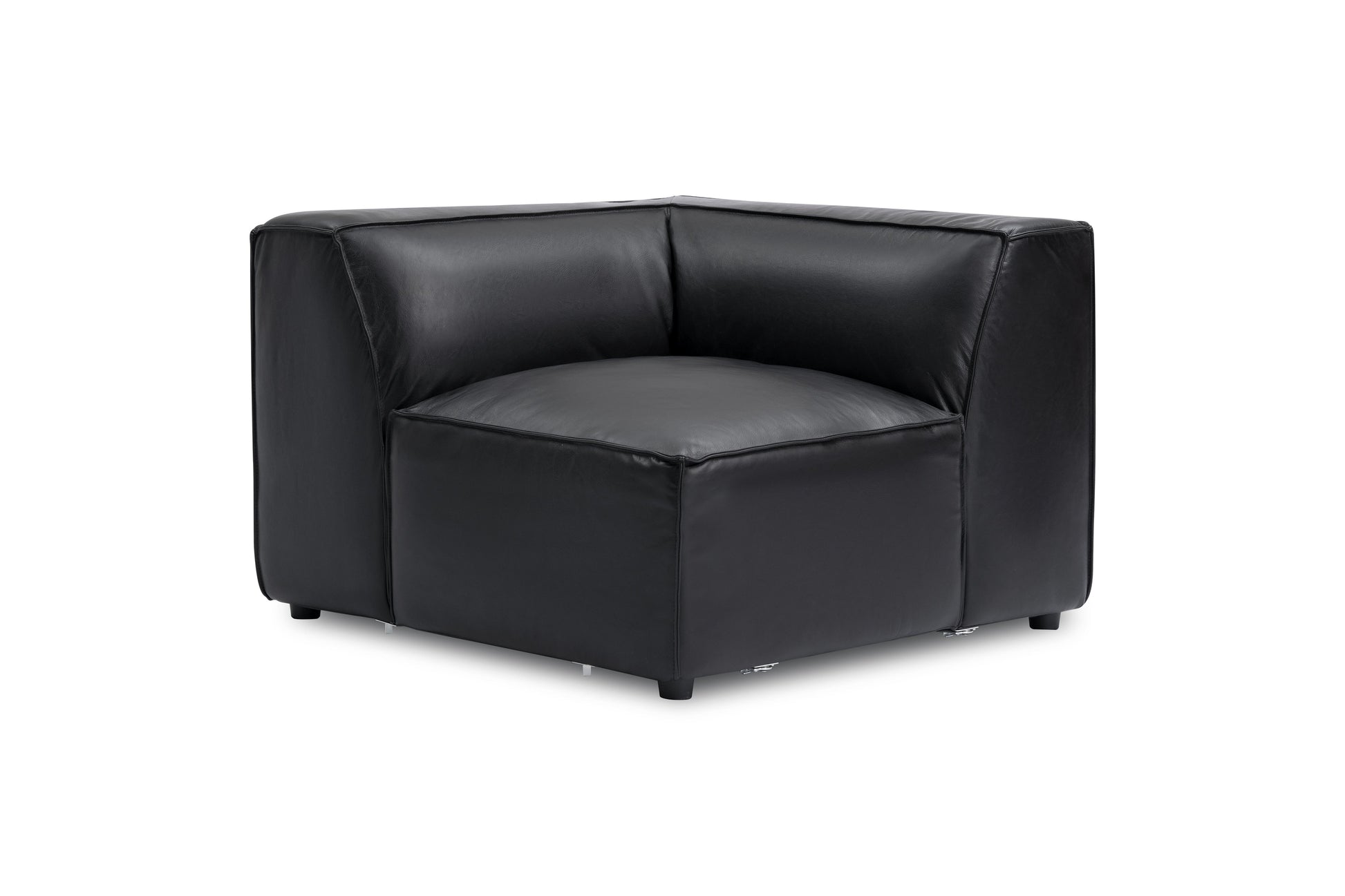 Allodi Full-aniline Leather Corner Sofa Module with Feather-Filled