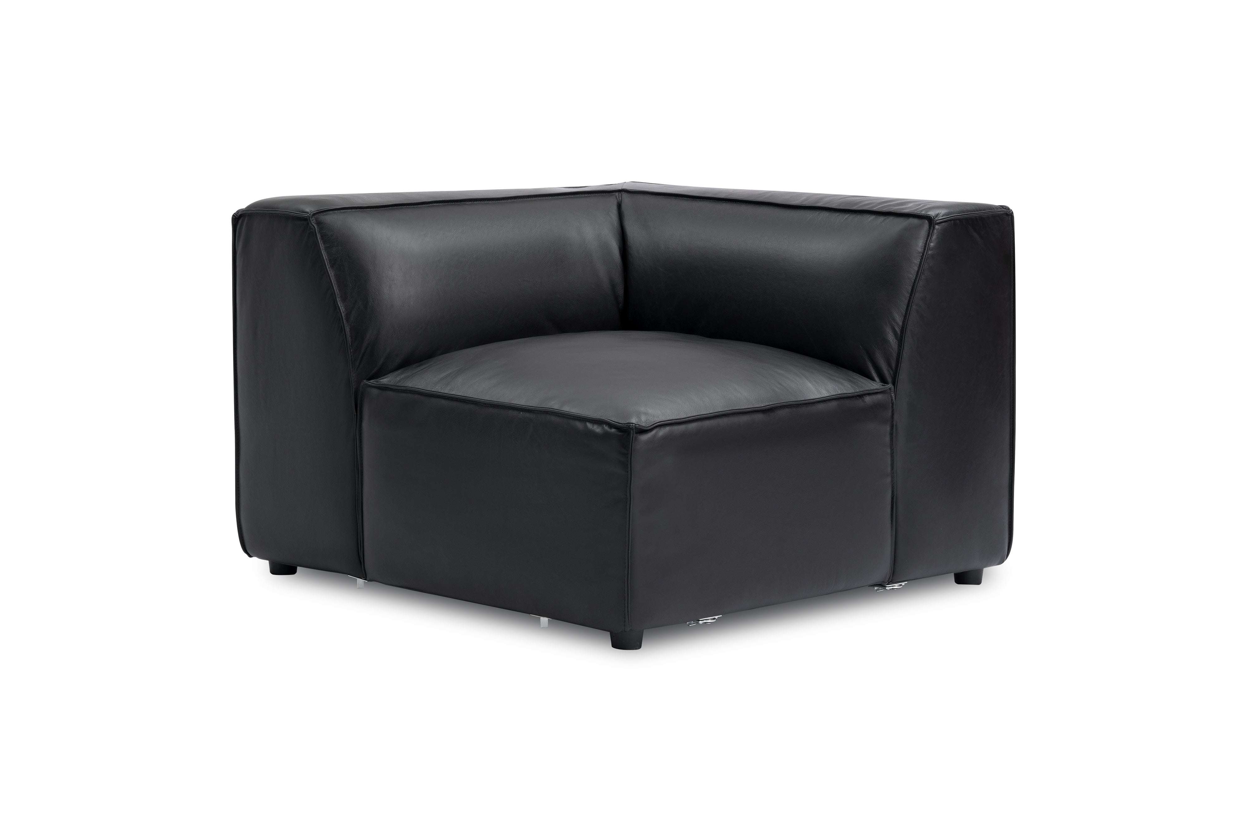 Allodi Full-aniline Leather Corner Sofa Module with Feather-Filled