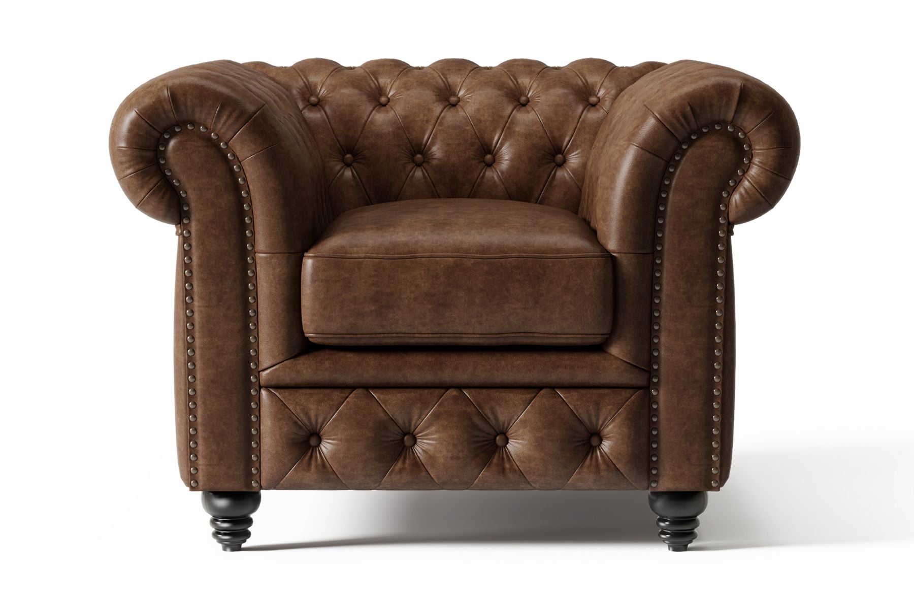 Figaro Nordic Hygge™ Leather Chesterfield Accent Chair with ComfortSoft™ Technology