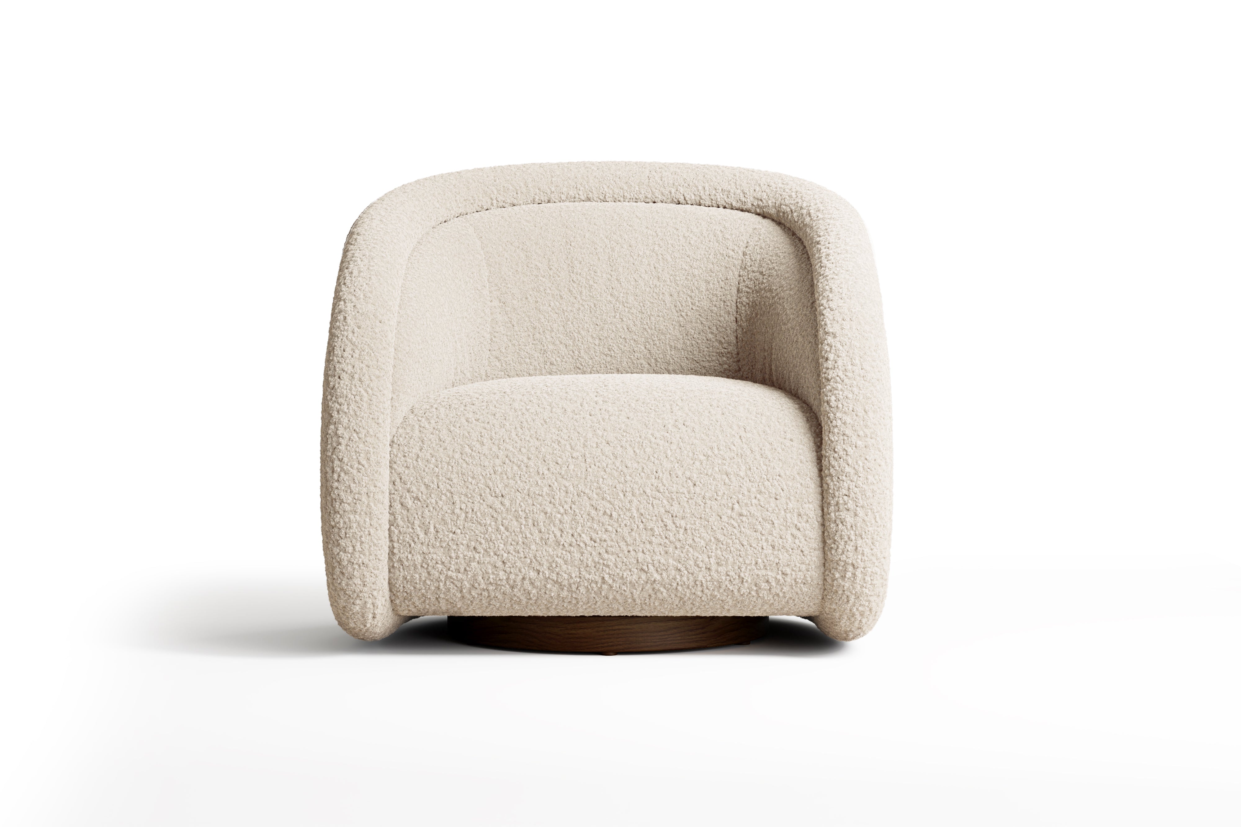 Auclair Bouclé Fabric 360° Swivel Chair