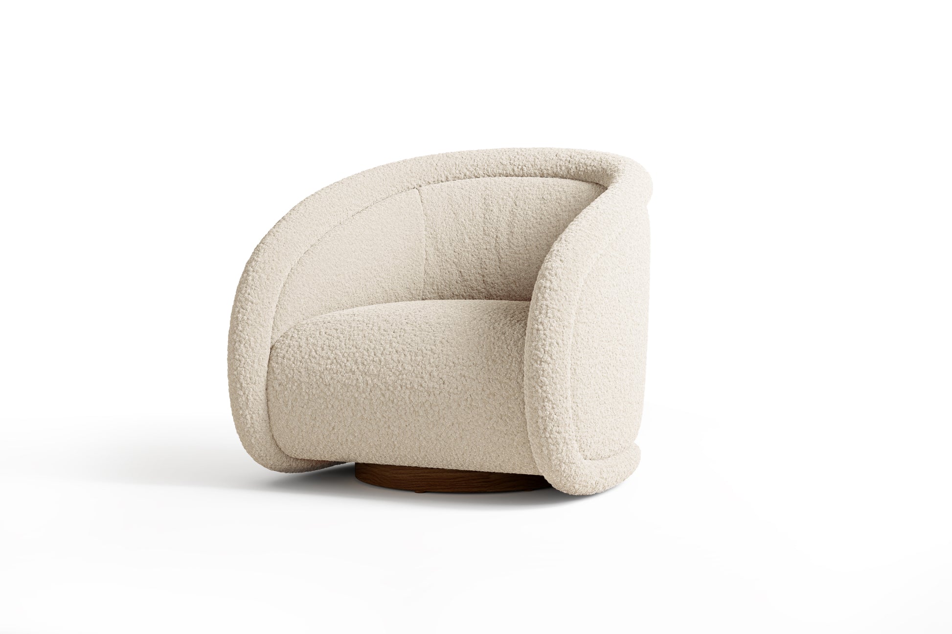 Auclair Bouclé Fabric 360° Swivel Chair