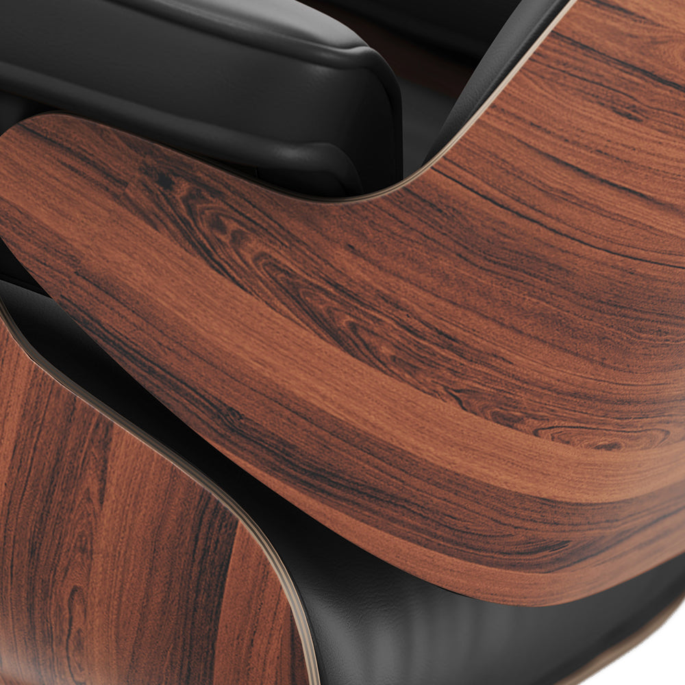 Aria Eames Replica Leather Lounge Chair & Ottoman
