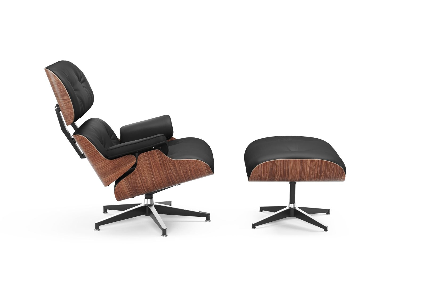Aria Eames Replica Leather Lounge Chair & Ottoman