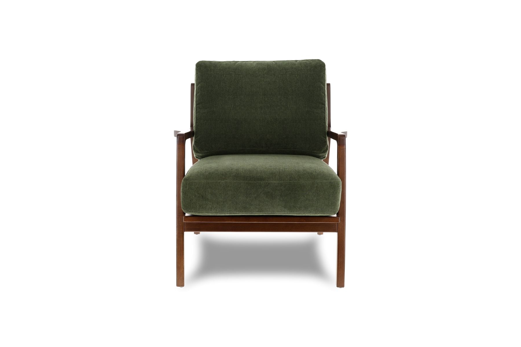 Isode Solid Oak Wood Fabric Accent Chair with ComfortSoft™ Technology