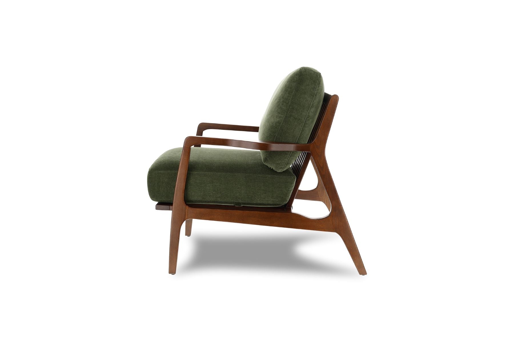 Isode Solid Oak Wood Fabric Accent Chair with ComfortSoft™ Technology