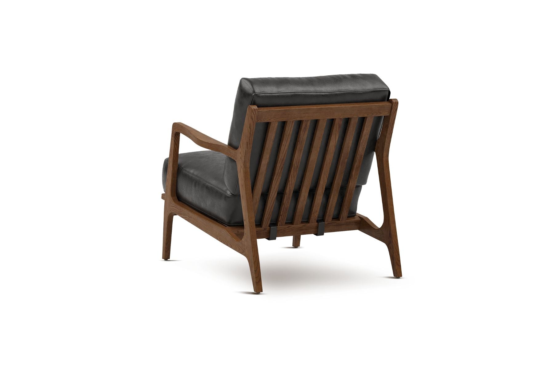 Isode 25” Leather Mid-Century Modern Accent Chair