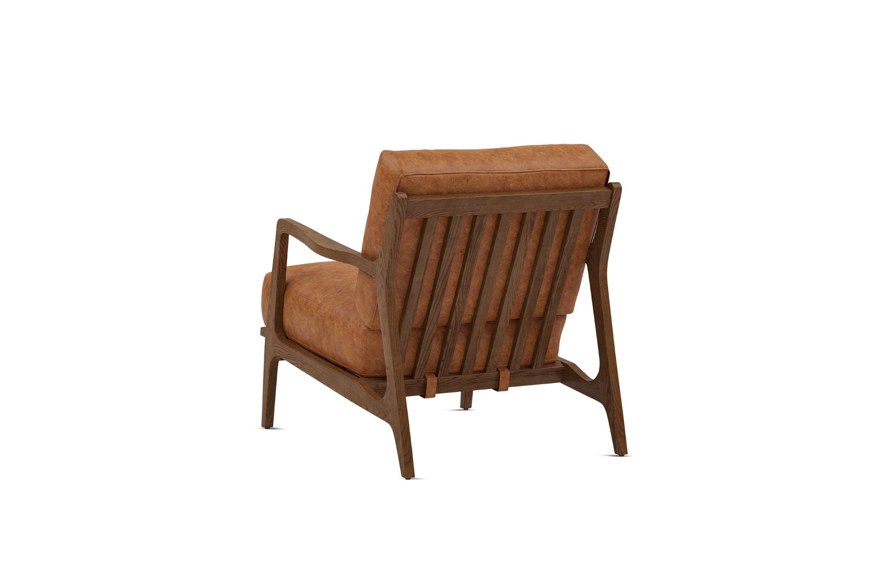 Isode 25” Leather Mid-Century Modern Accent Chair