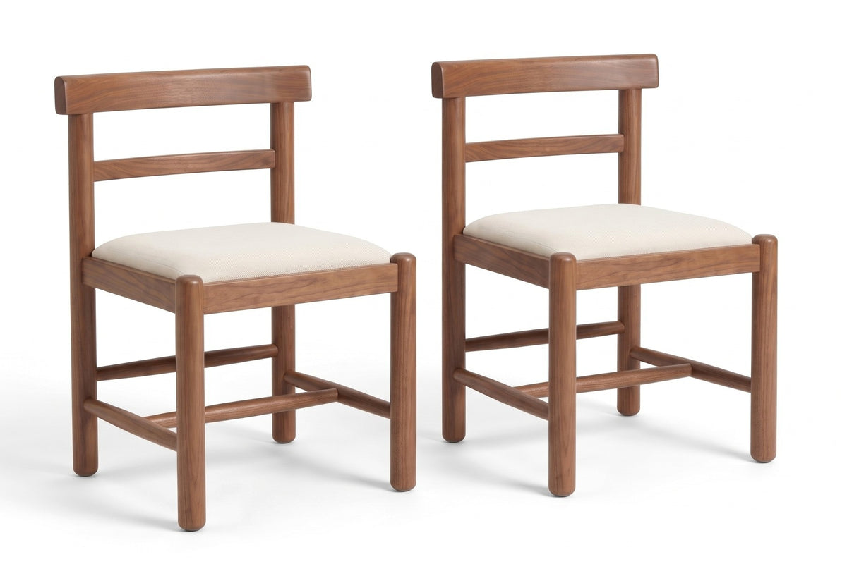 Albi Walnut Dining Chair on white