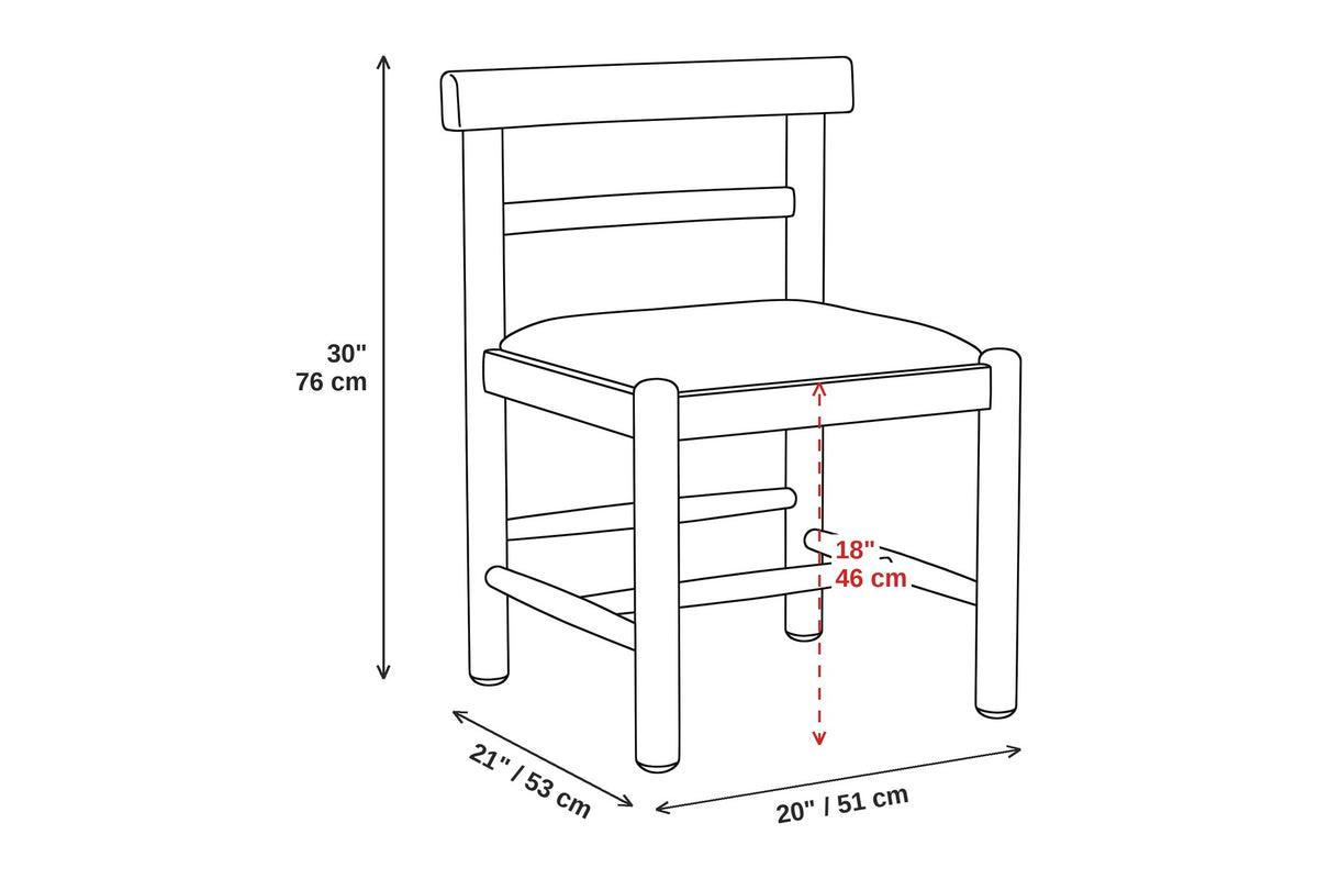 Albi Solid Wood Dining Chair – Chunky Round Legs, Linen Seat, Set of 2