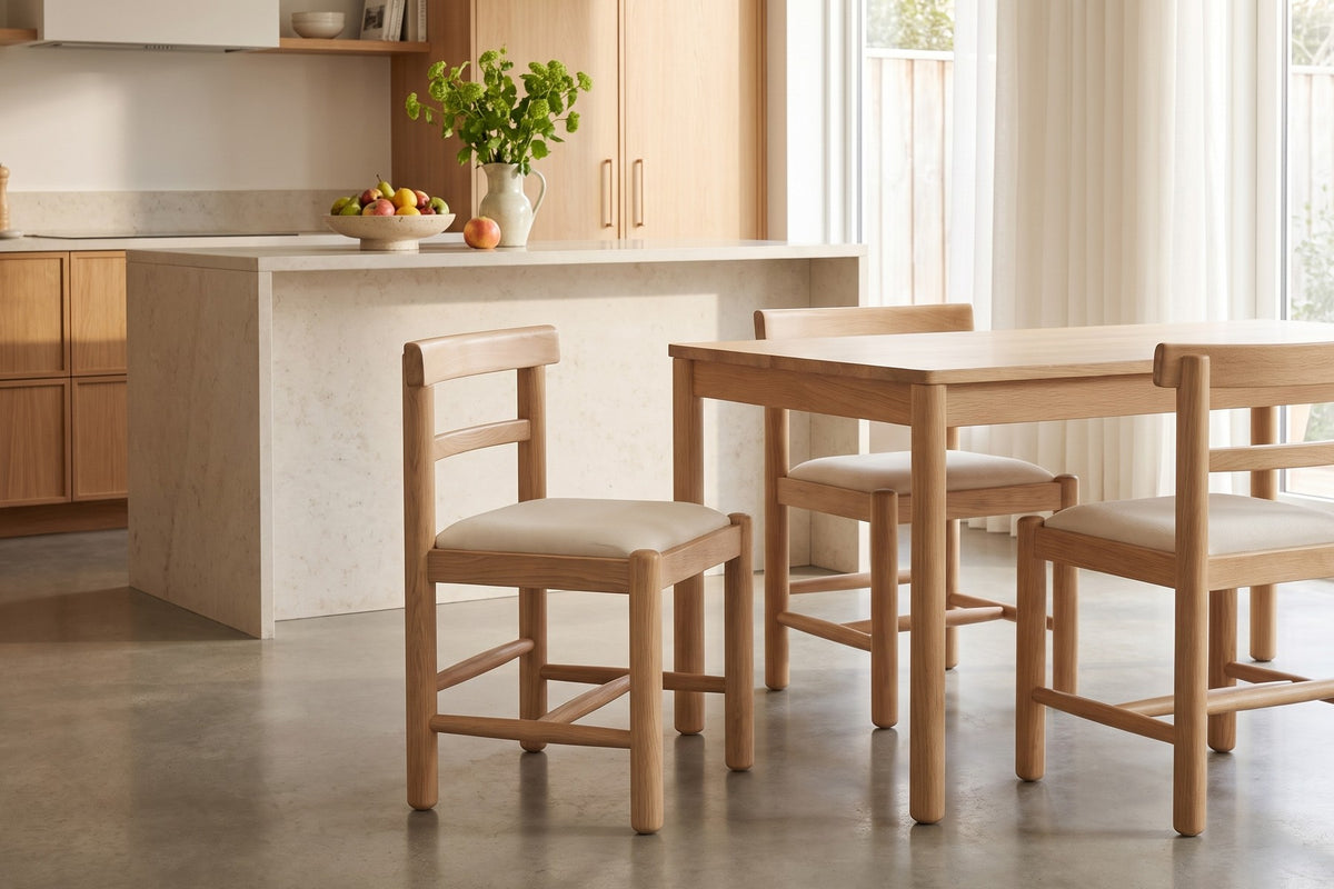 Albi Dining Chair in Natural Oak, in a room setting