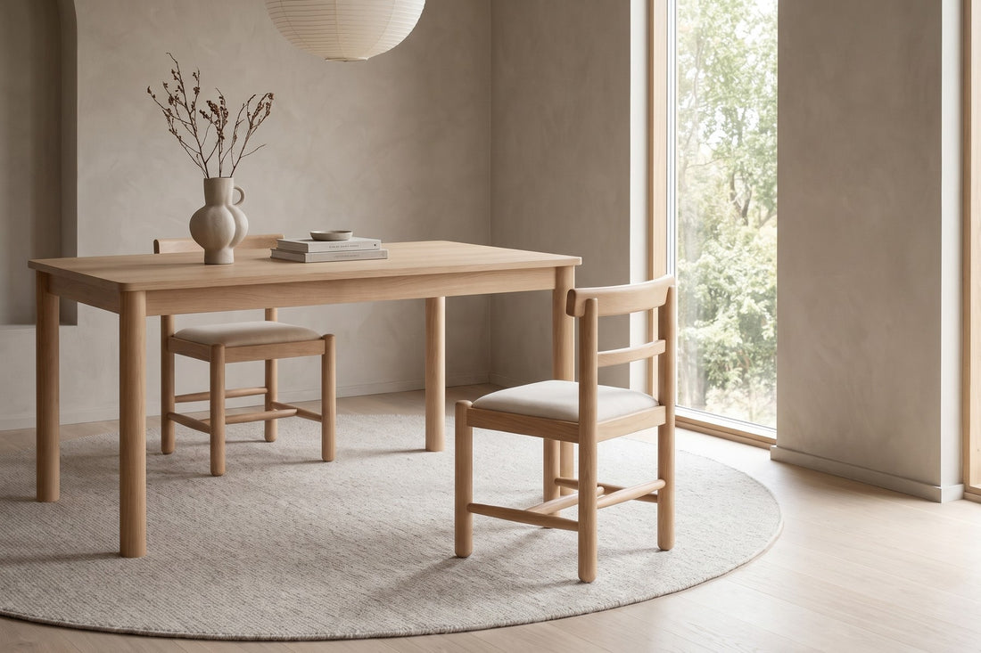 Albi Dining Chair in Natural Oak, in a living space