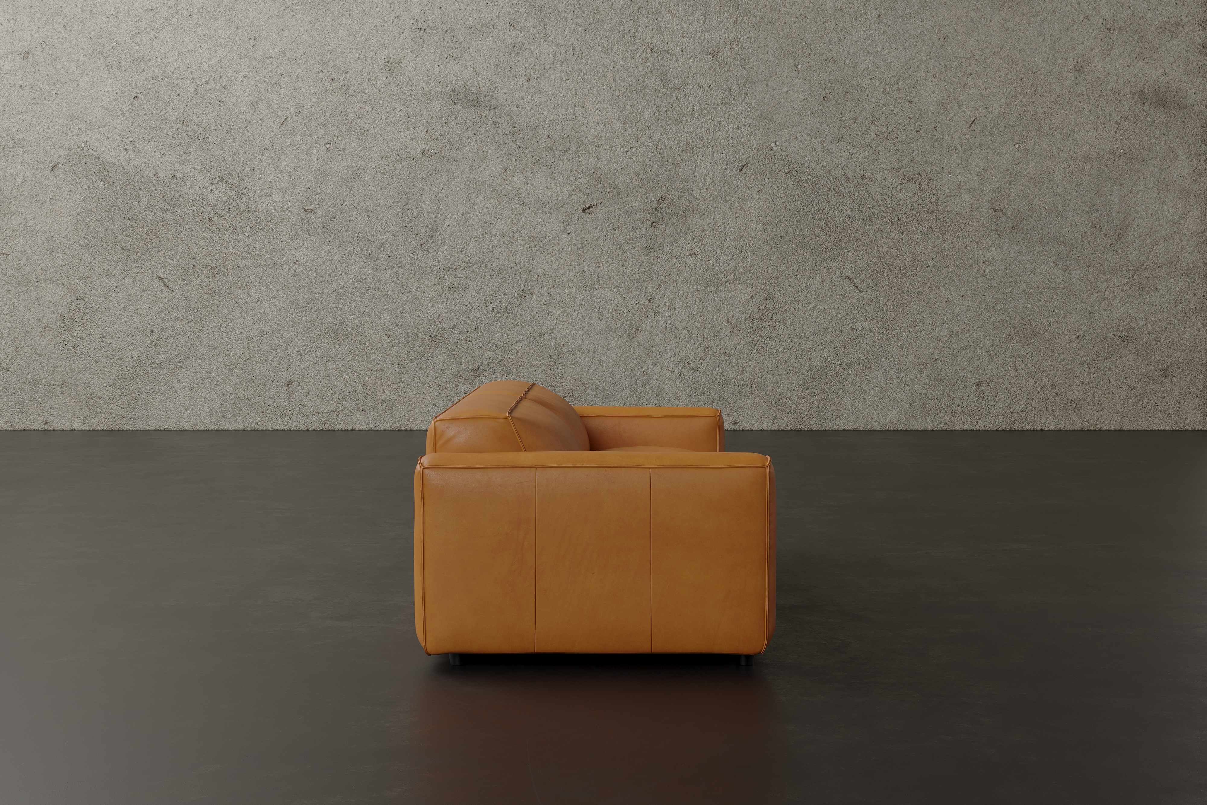 Allodi Full-aniline Leather Modular Sofa with feather-filled