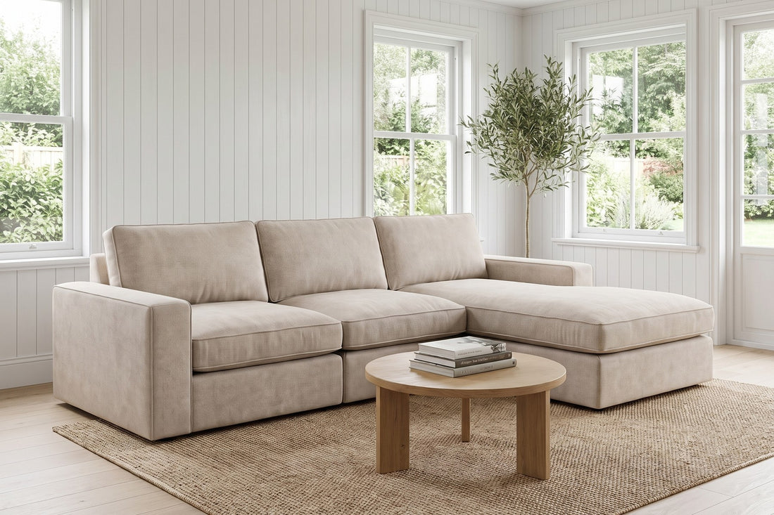 Annecy Modular L-Shaped Sectional in a home