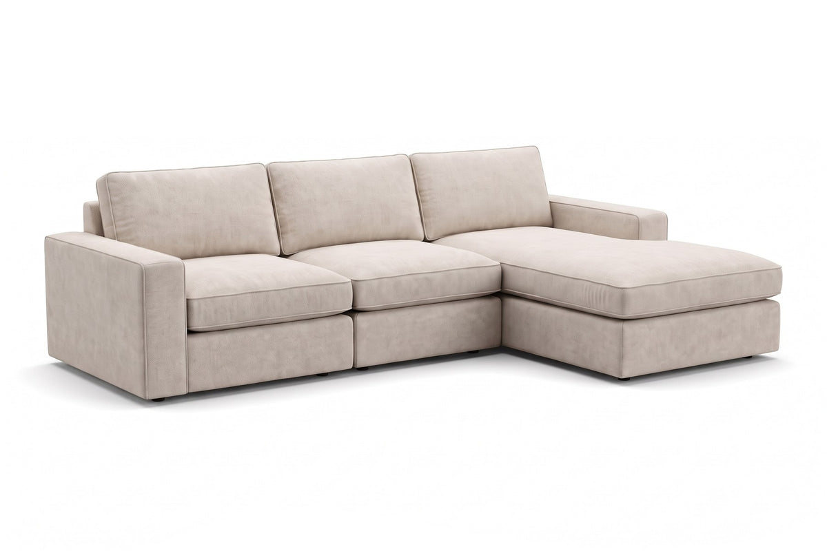 Annecy Modular L-Shaped Sectional, three-quarter view from the front left, slightly above seat height