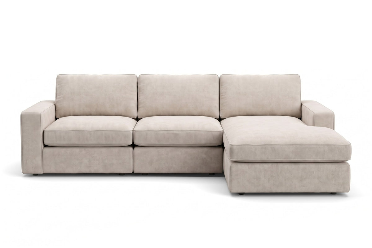 Annecy 112" Modular L-Shaped Sectional – Performance Chenille, Deep Seat