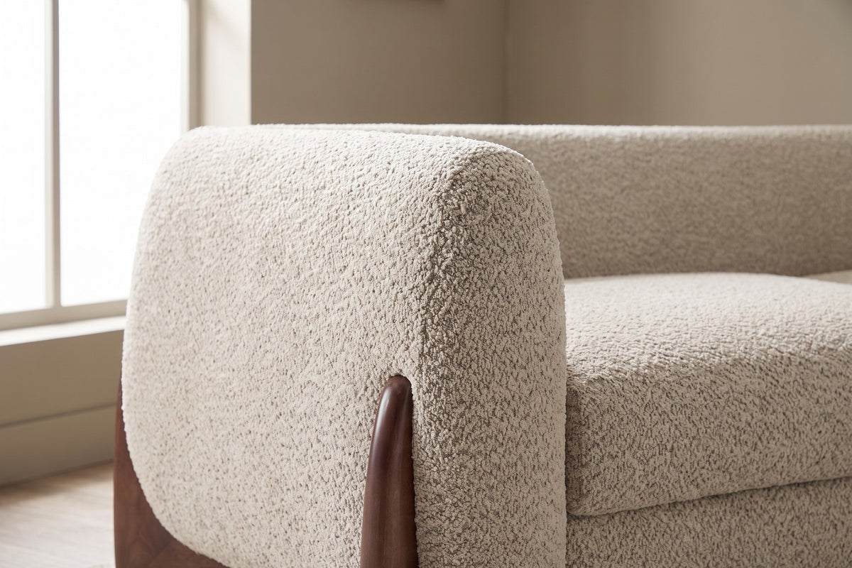 Almond Bouclé with a Sherpa-Like Texture